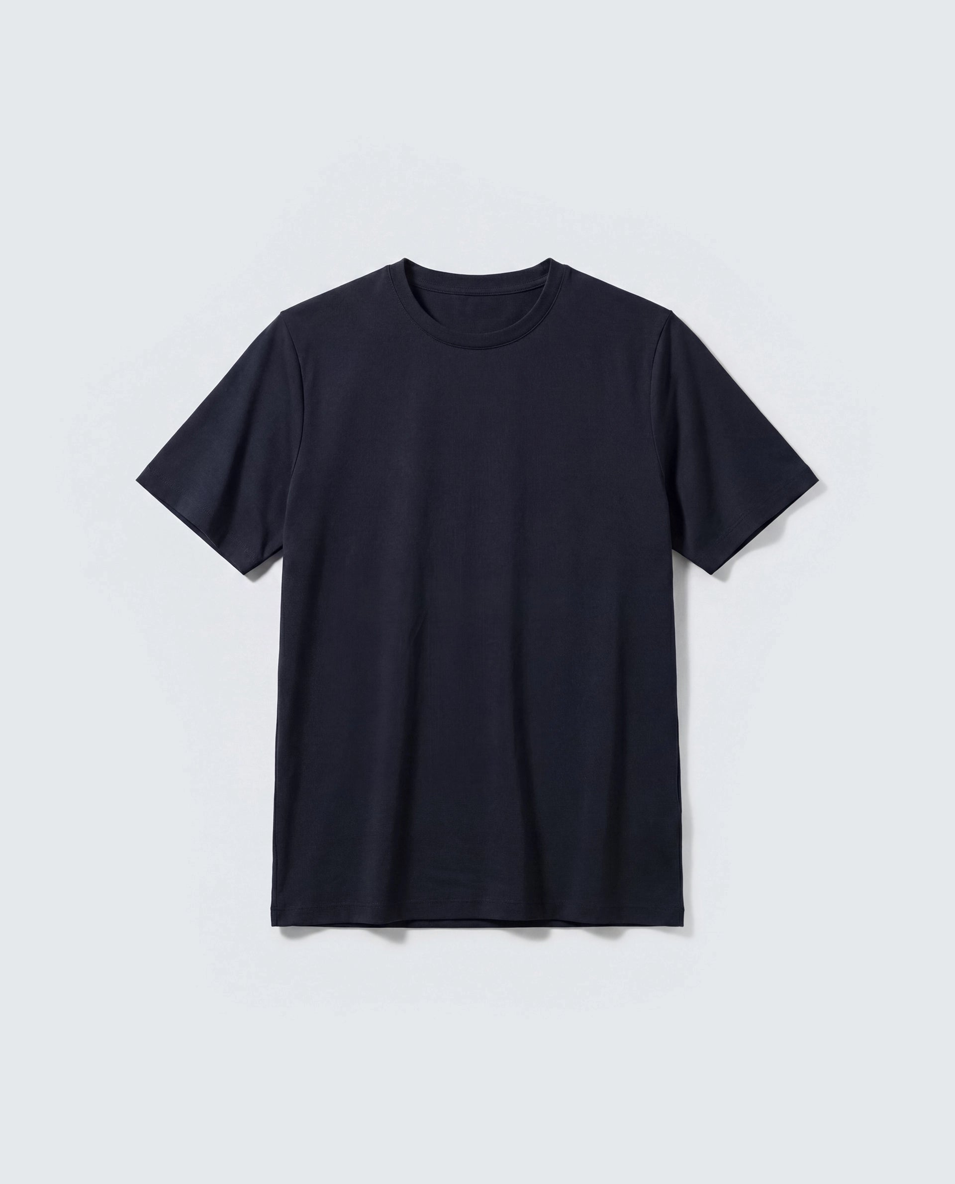 Rare Rabbit Men's Basic Rr-Corp-Rein Navy Cotton Blend Crew Neck Regular Plain T-Shirt