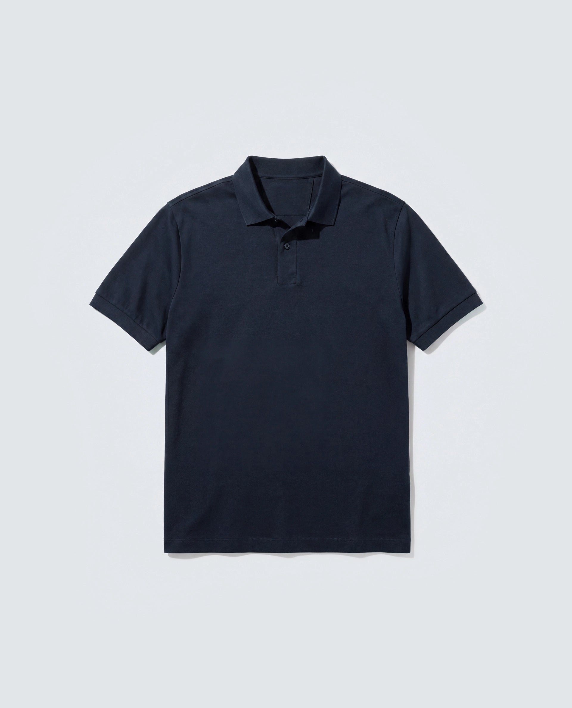 Rare Rabbit Men's Basic Rr-Corp-Tove Navy Cotton Spread Collar Regular Plain Polo