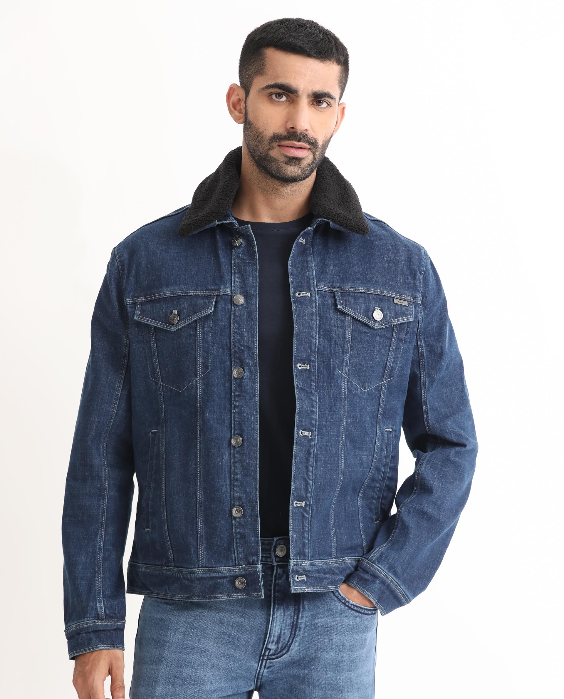 Sandro - fleece denim jacket - men - dstore online