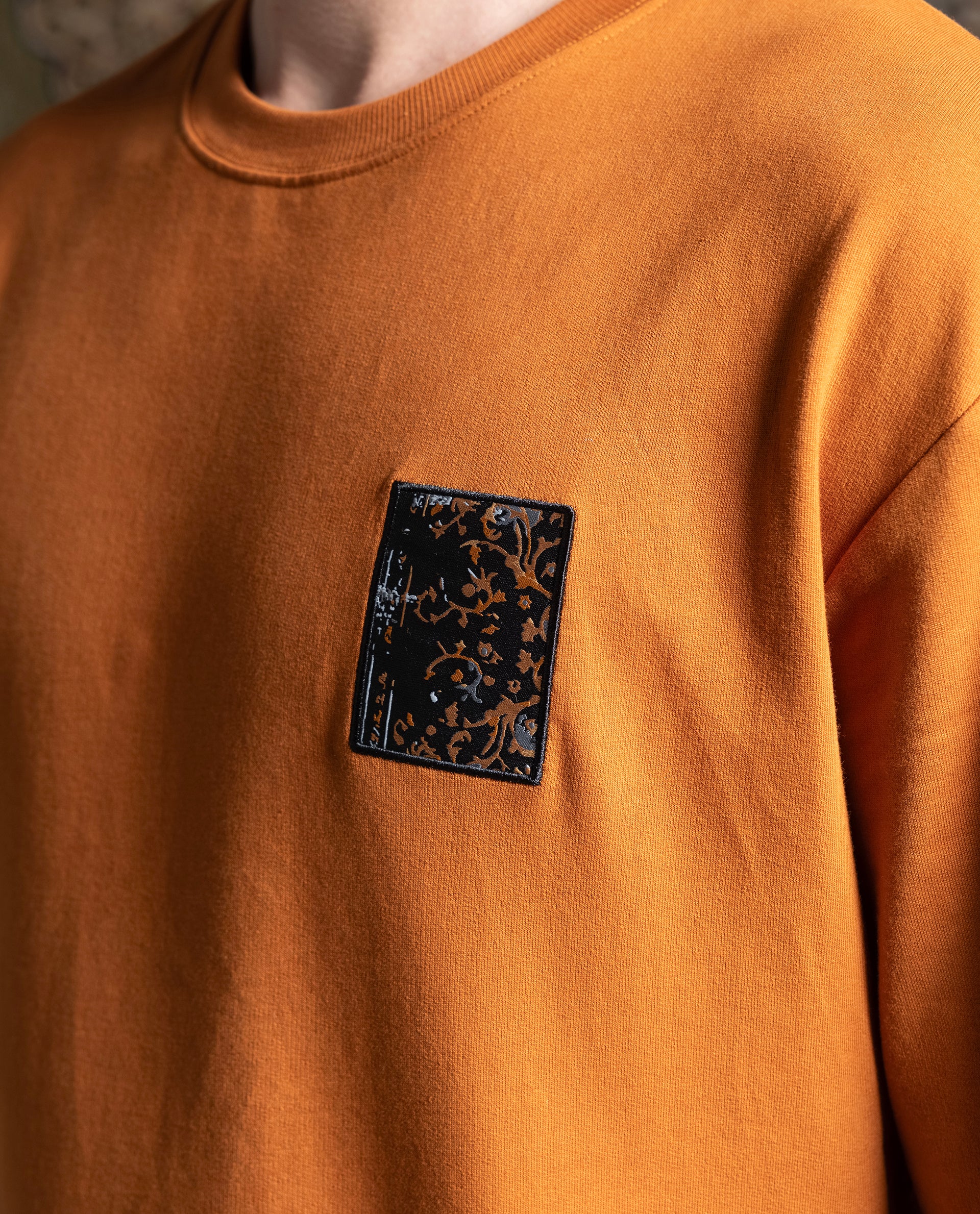 Rare Rabbit Men's Rugy Rust Cotton Graphic Print Qlo Fit Half Sleeve Crew Neck T-Shirt