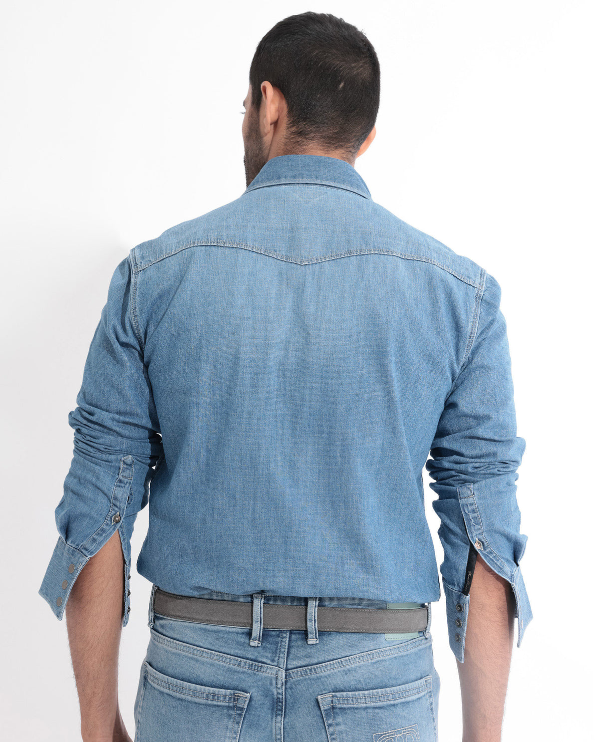 Rare Rabbit Men's Rubans Blue Cotton Fabric Full Sleeves Regular Fit Shirt