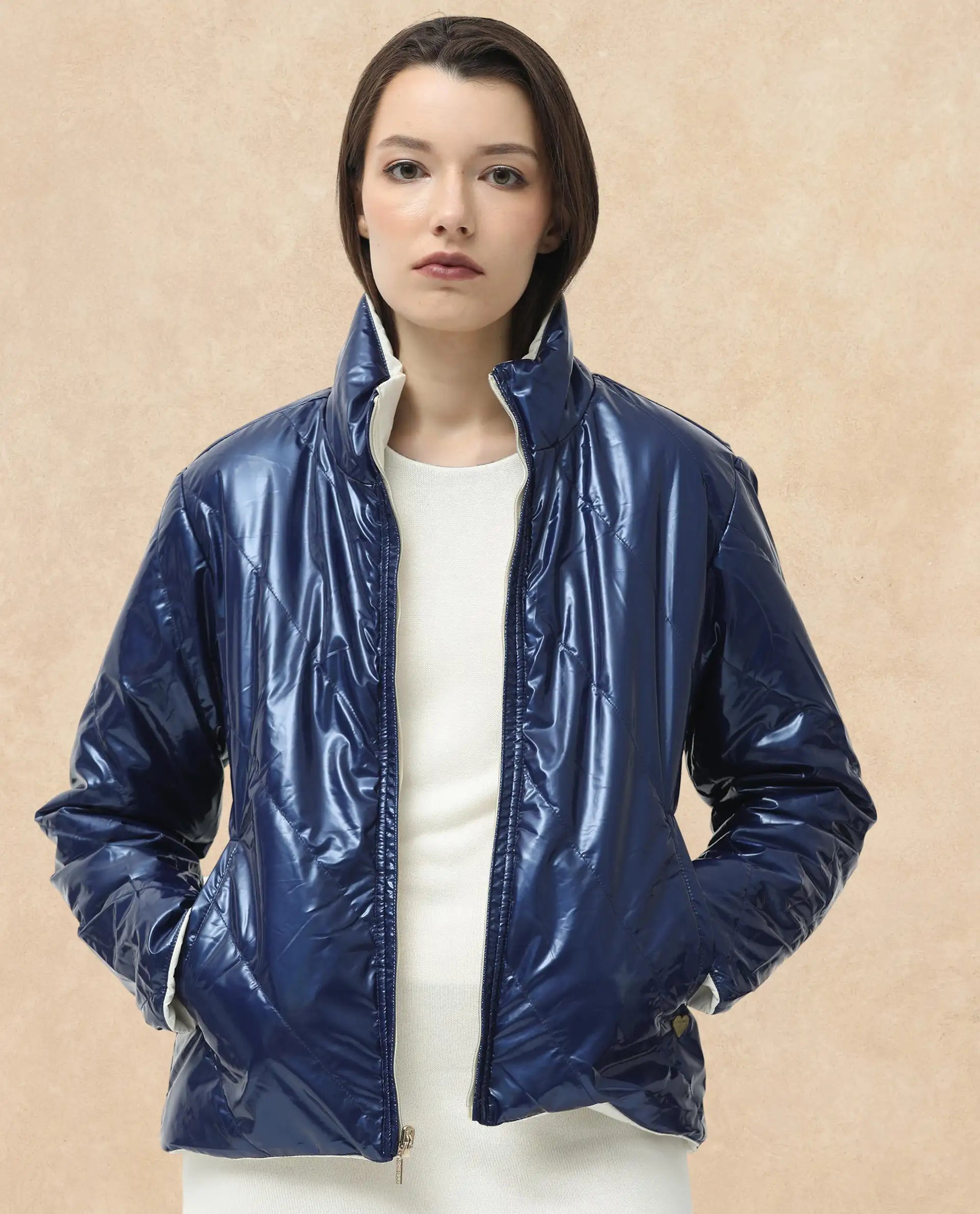 Rareism Women Sapell Off White Plain Jacket