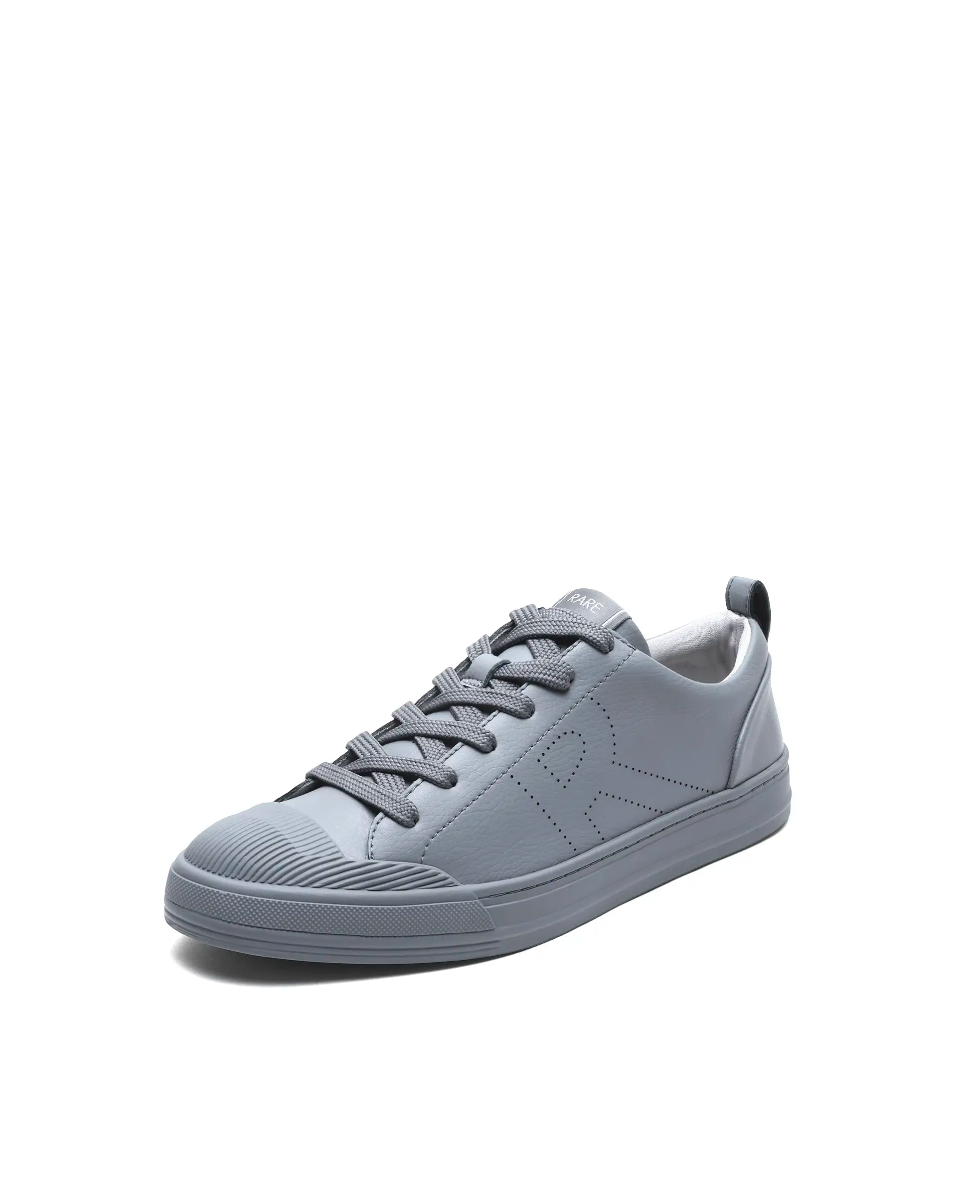 Rare Rabbit Men's Sauron 25 Dark Grey Micro Leather Sneaker