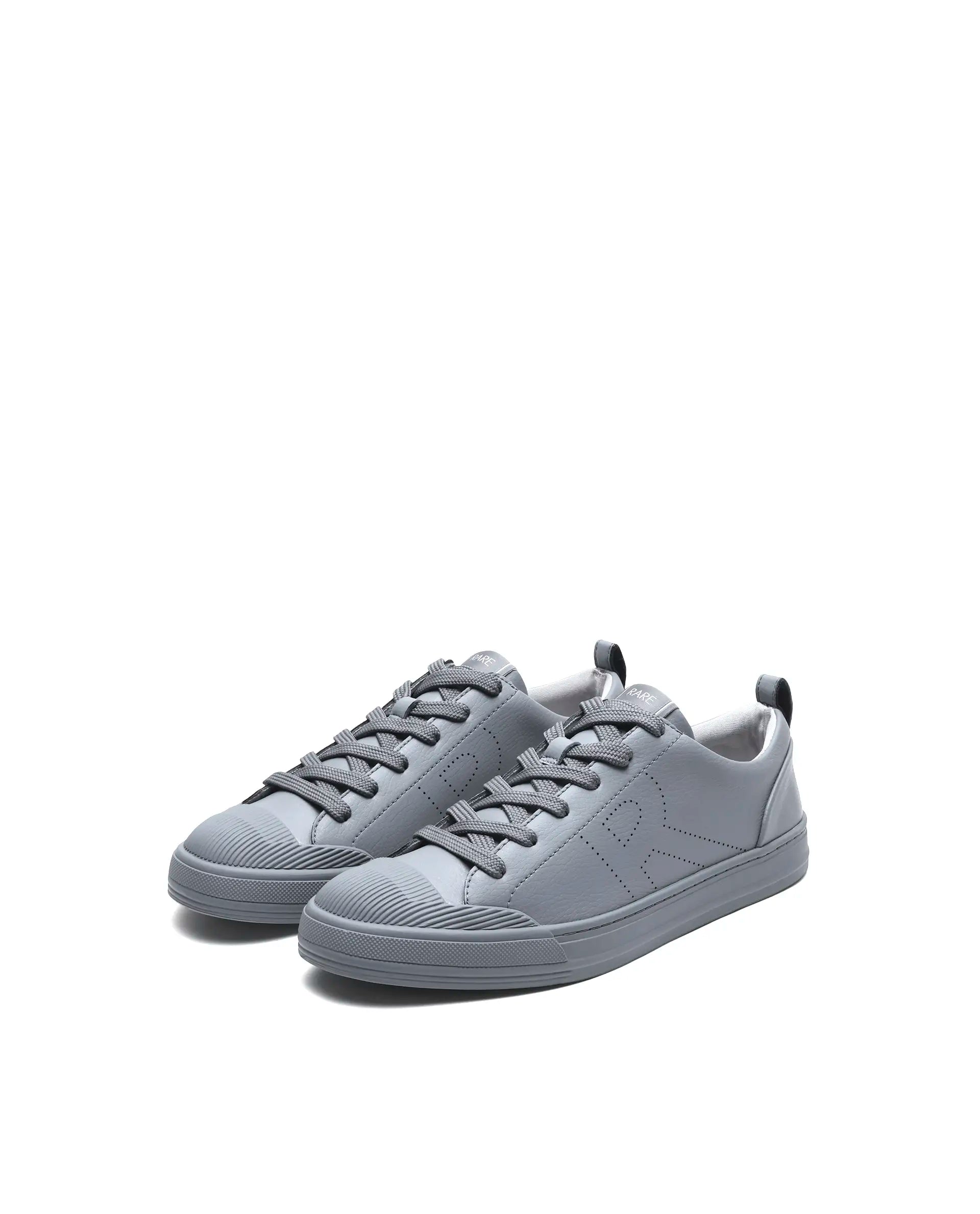 Rare Rabbit Men's Sauron 25 Dark Grey Micro Leather Sneaker