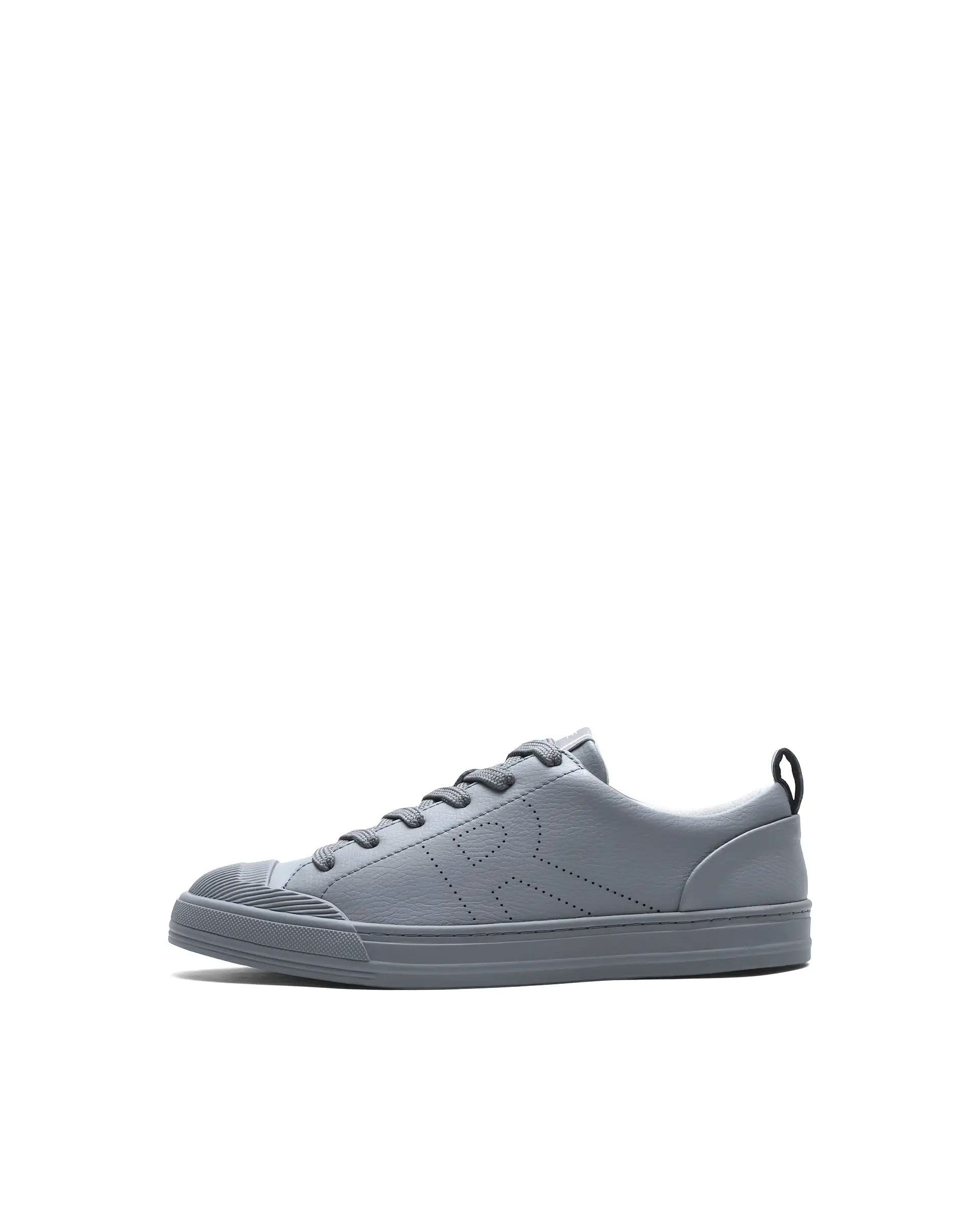 Rare Rabbit Men's Sauron 25 Dark Grey Micro Leather Sneaker