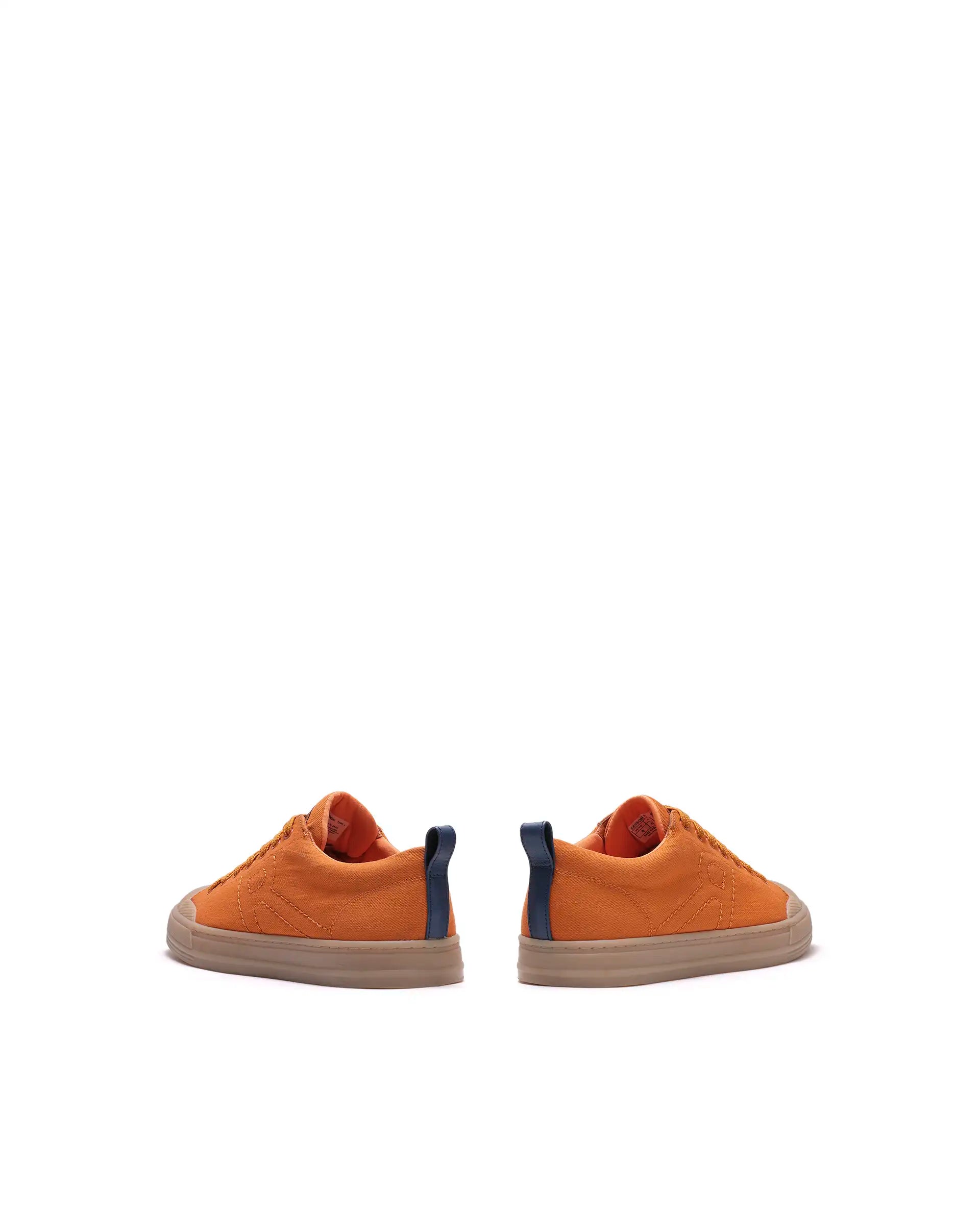 Rare Rabbit Men's Sauron 77 Orange Micro Leather Sneaker