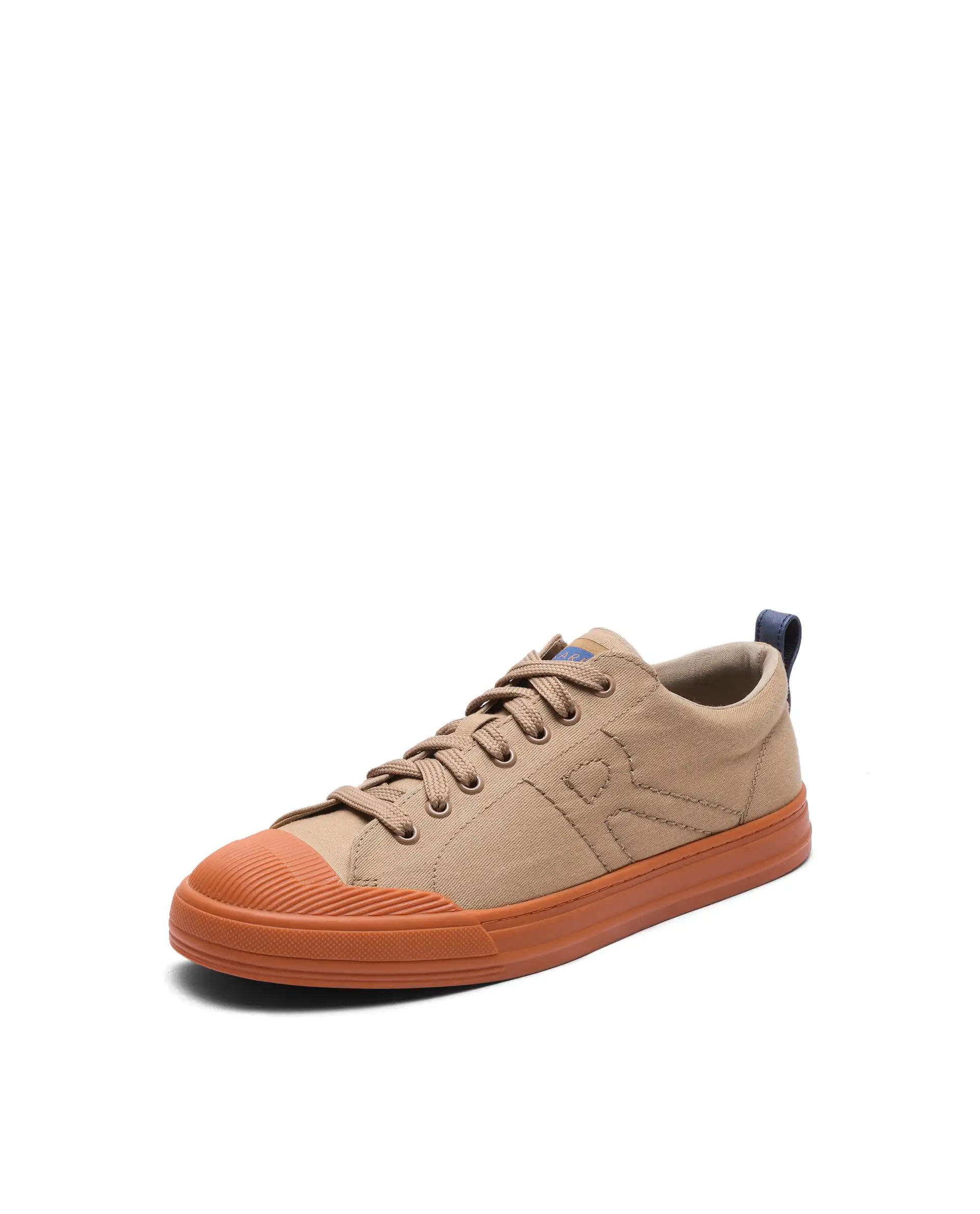Rare Rabbit Men's Sauron 77 Tan Micro Leather Sneaker