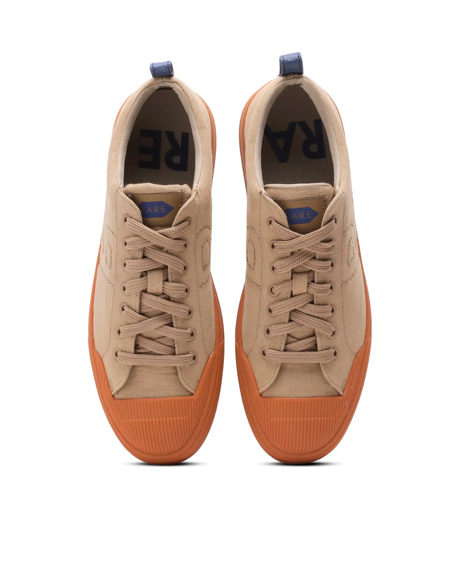 Rare Rabbit Men's Sauron 77 Tan Micro Leather Sneaker