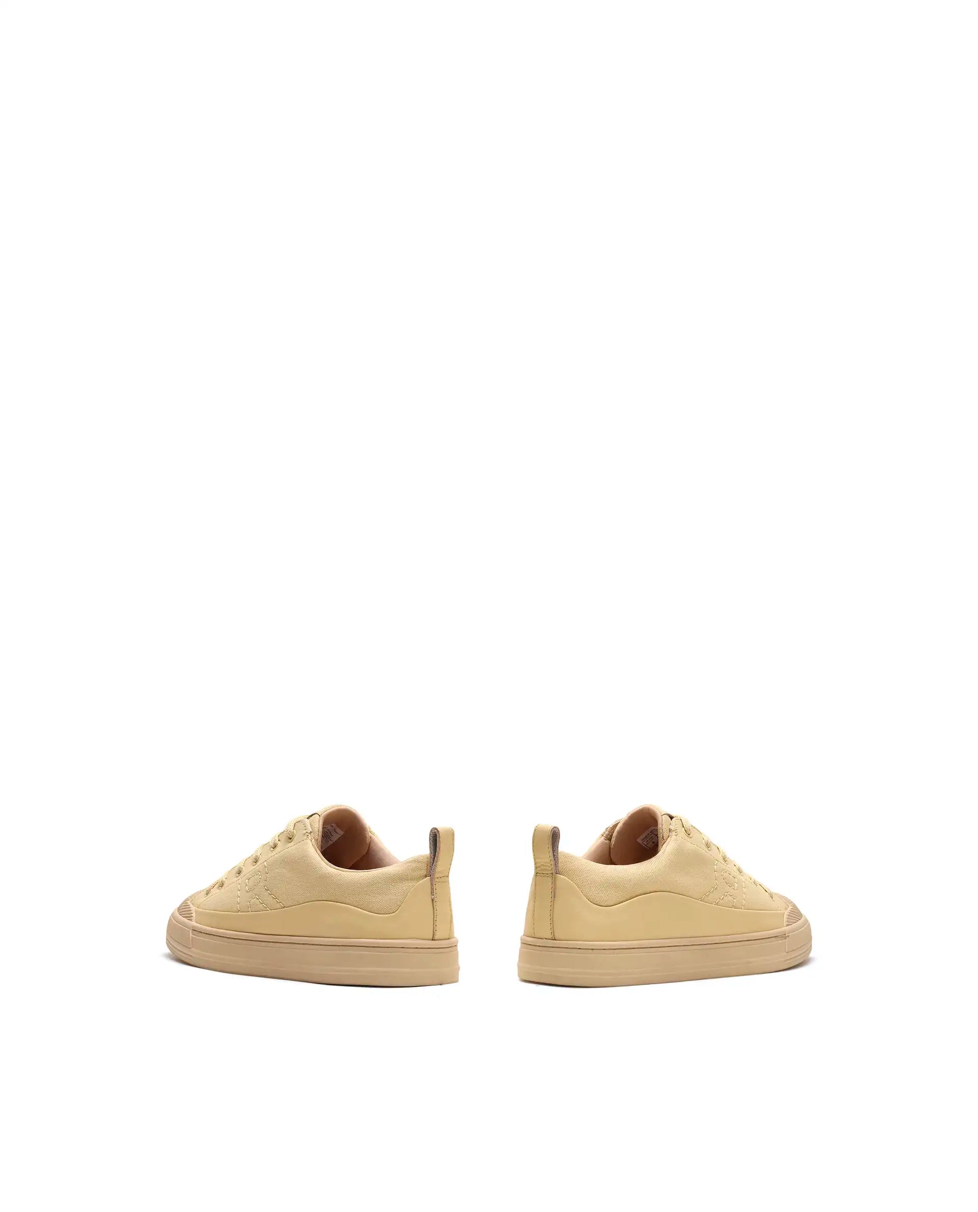 Rare Rabbit Men's Sauron Wave 60 Light Yellow Micro Leather Sneaker