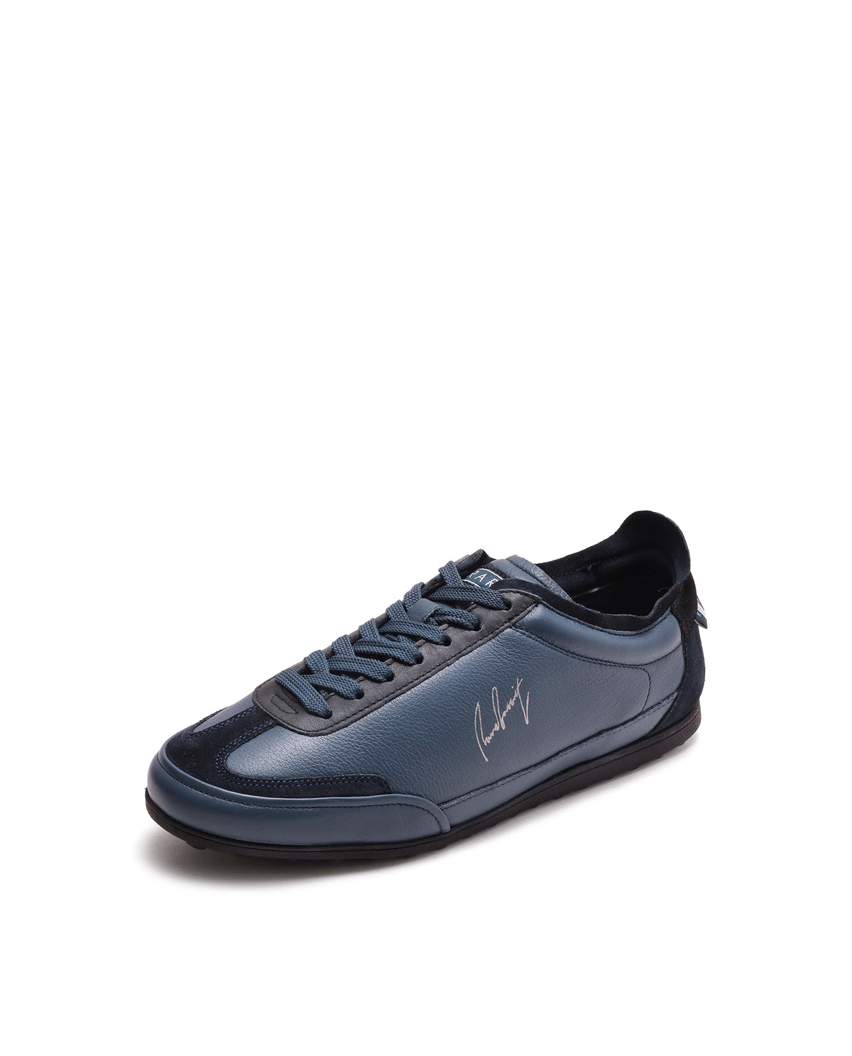 Rarez Men's Sean Dark Teal Leather Sneaker