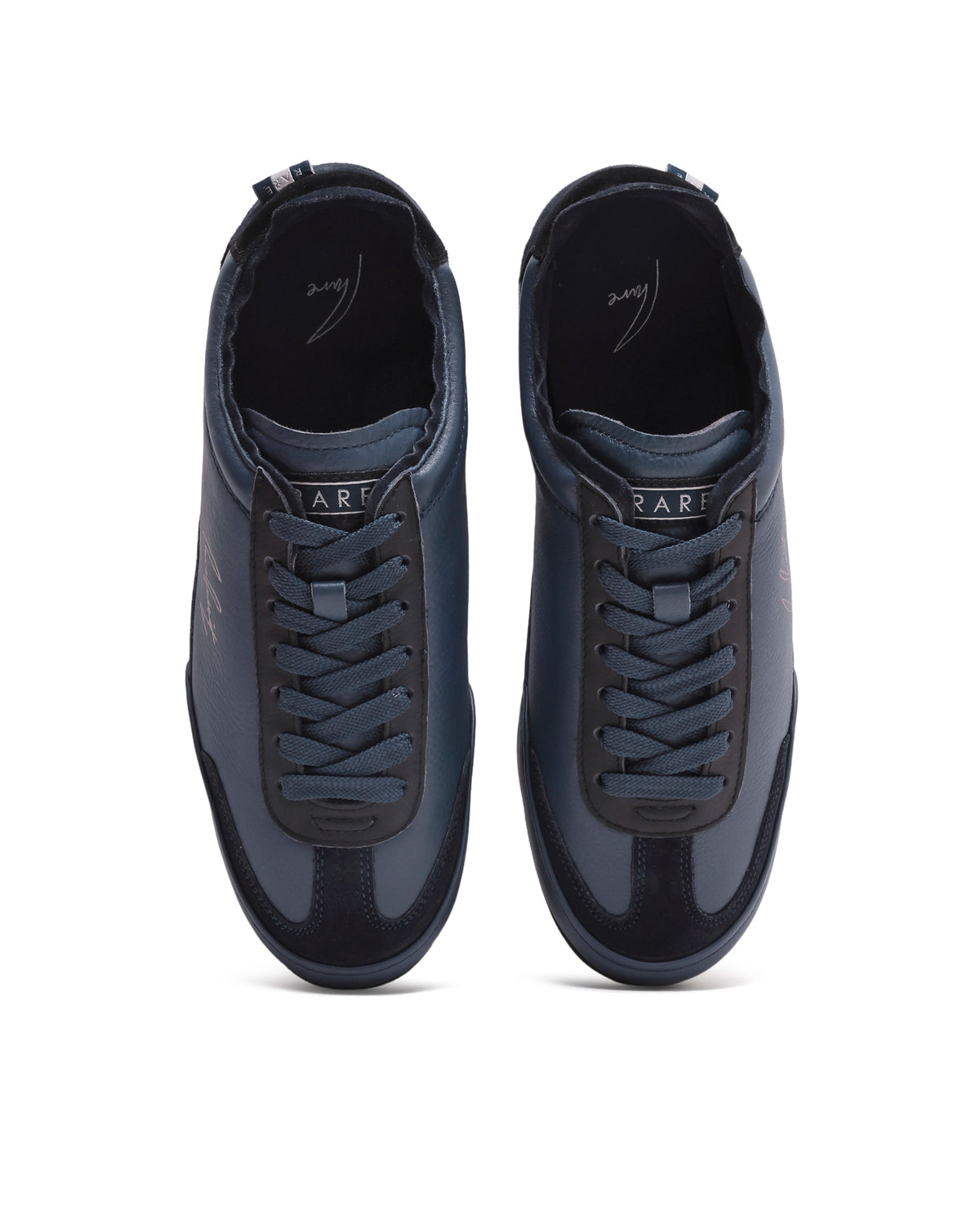 Rarez Men's Sean Dark Teal Leather Sneaker