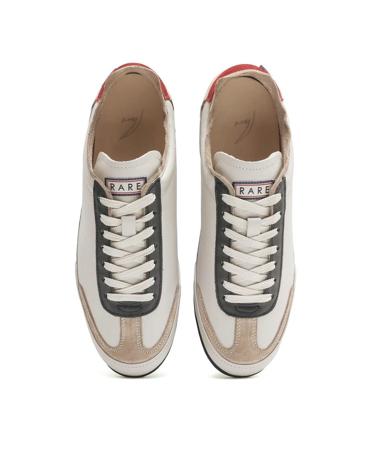 Rarez Men's Sean Primary Beige Leather Regular Sneaker