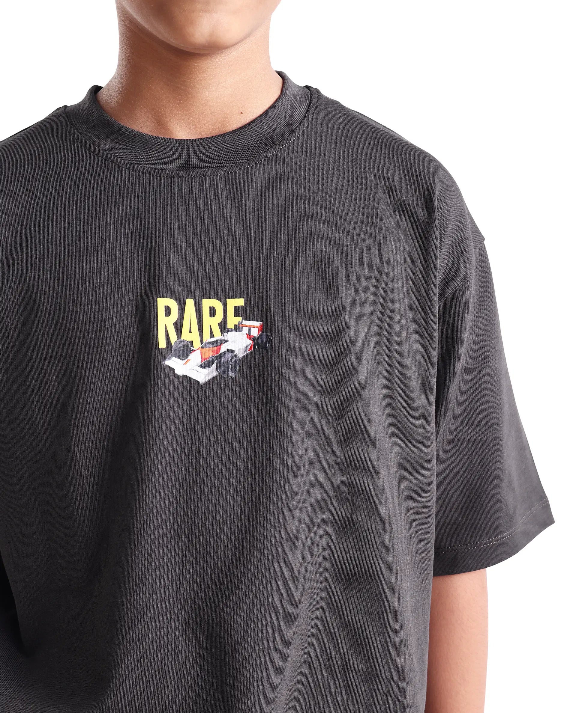 Rare Ones Kids Selo Dark Brown Cotton Puff Print Pull On Closure Oversized Fit T-Shirt