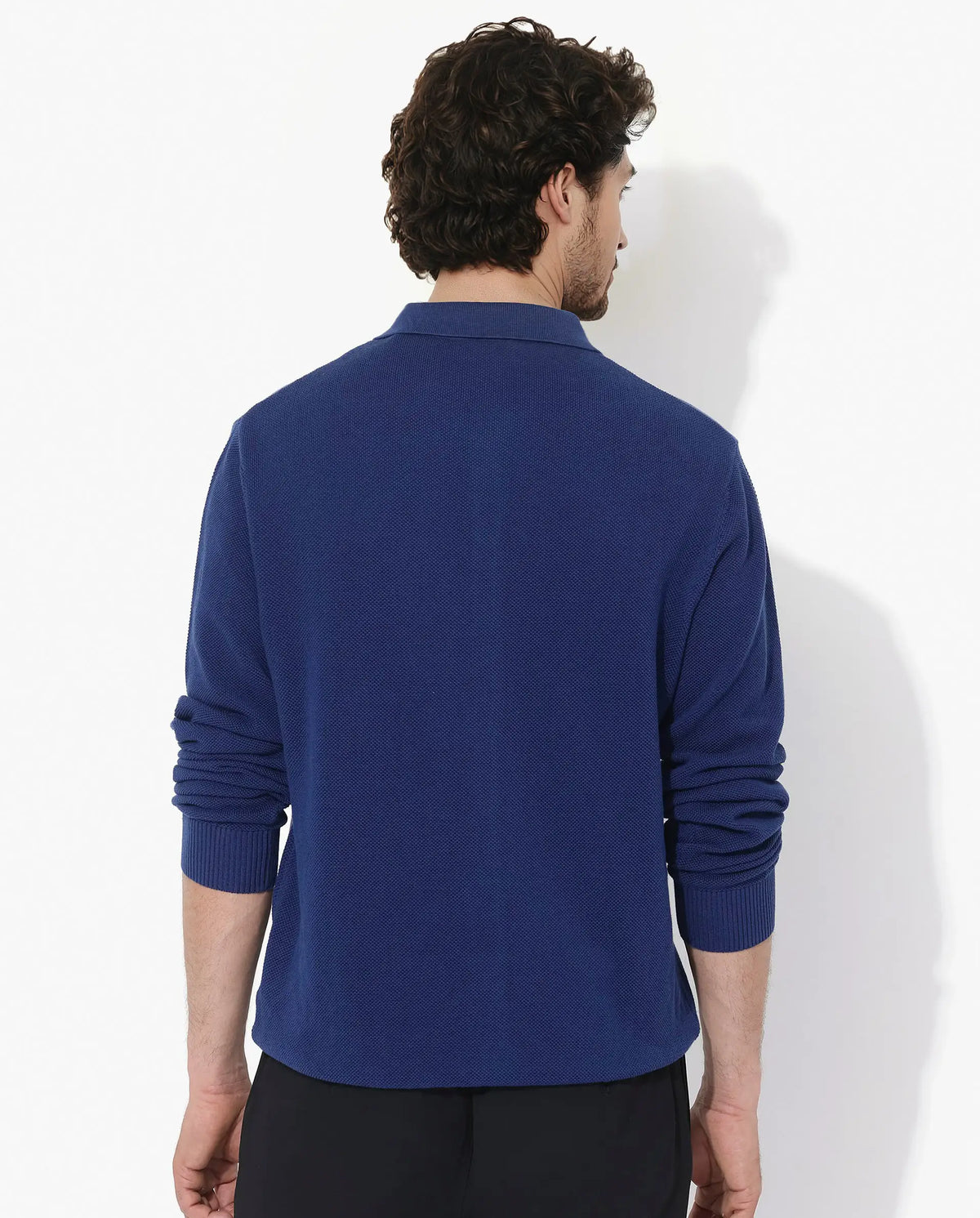 Rare Rabbit Men's Alias-N Flouroscent Blue Cotton Plain Regular Fit Full Sleeve Collared Shirt