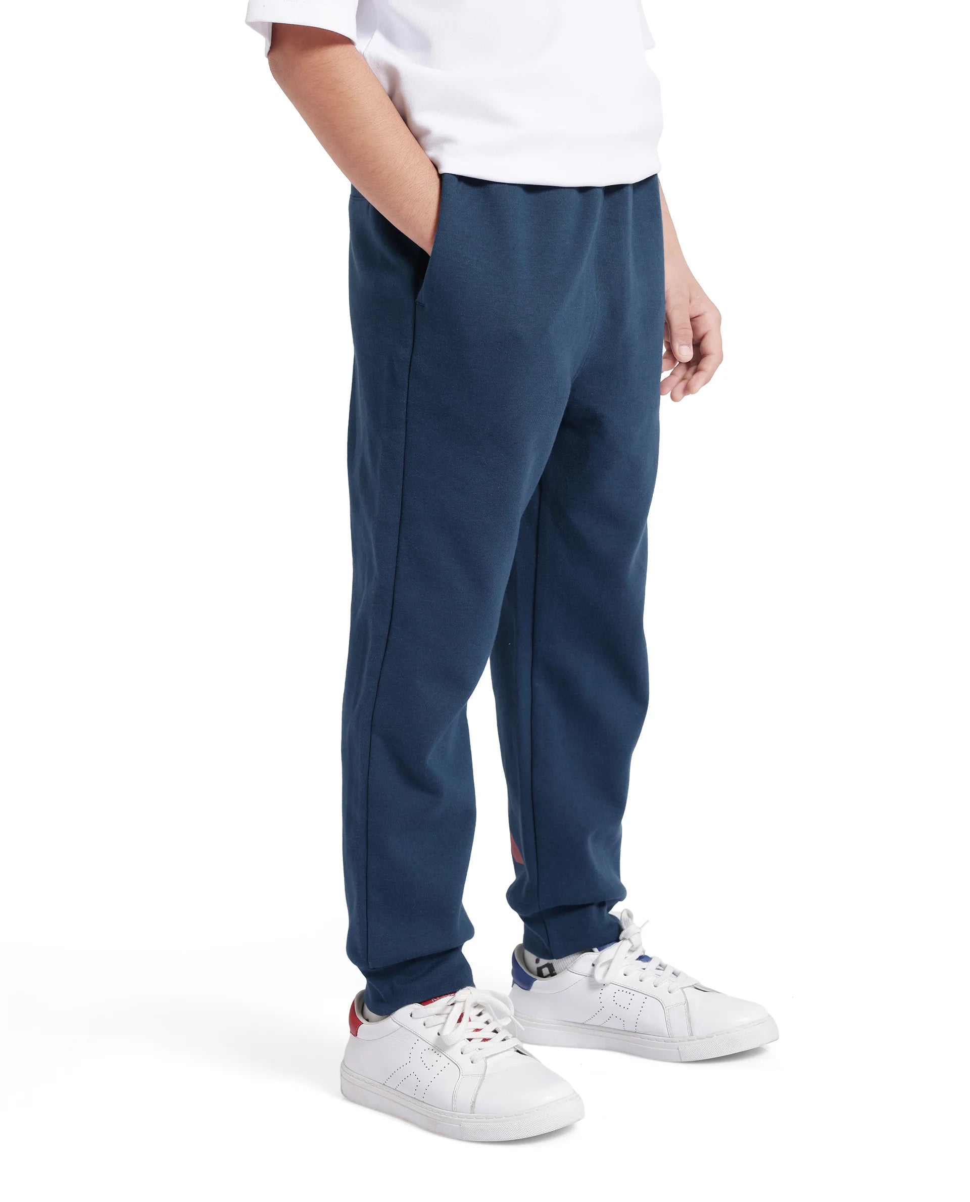 Rare Ones Kids Sero Dark Teal Cotton Poly Drawstring Printed Trackpant