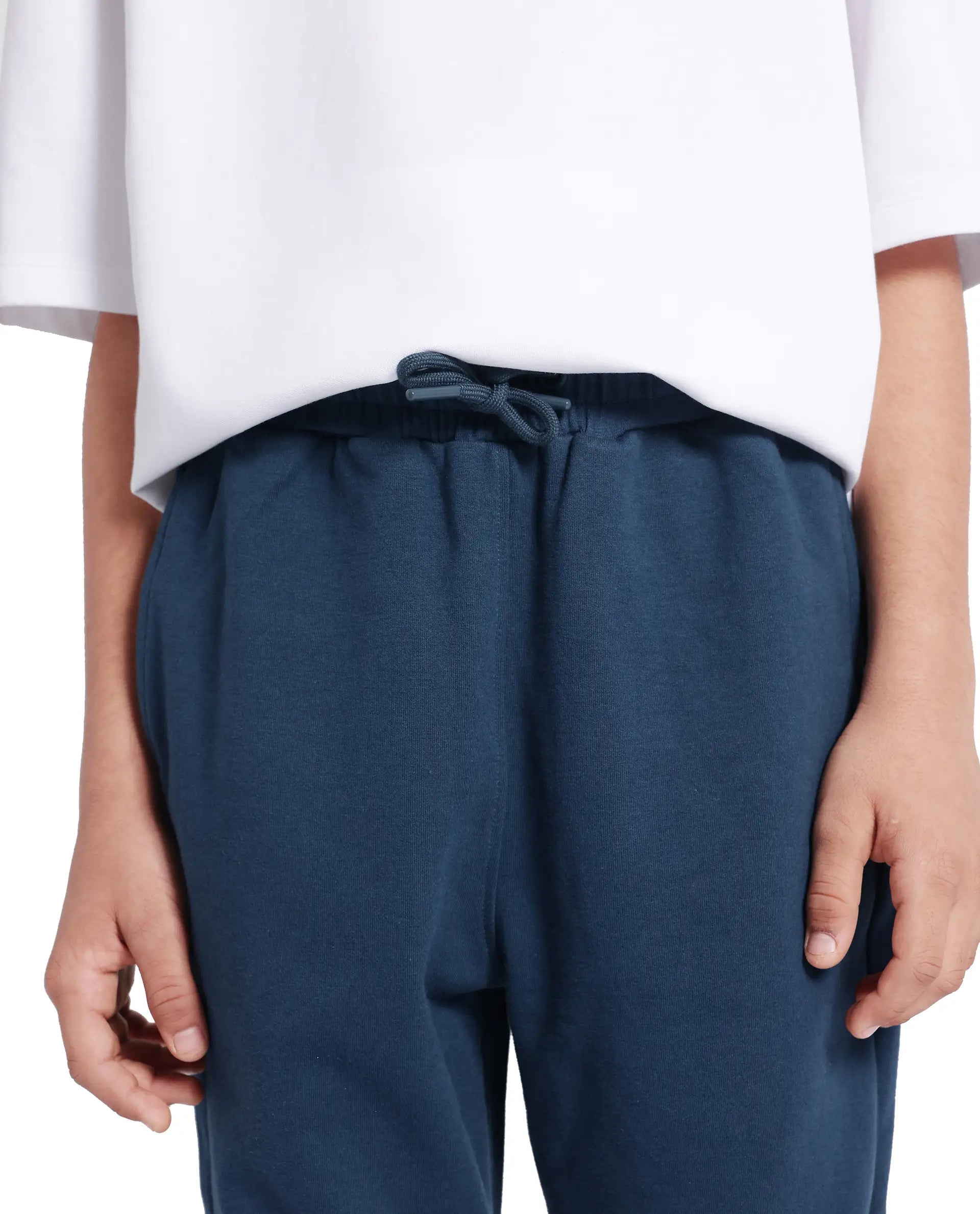 Rare Ones Kids Sero Dark Teal Cotton Poly Drawstring Printed Trackpant