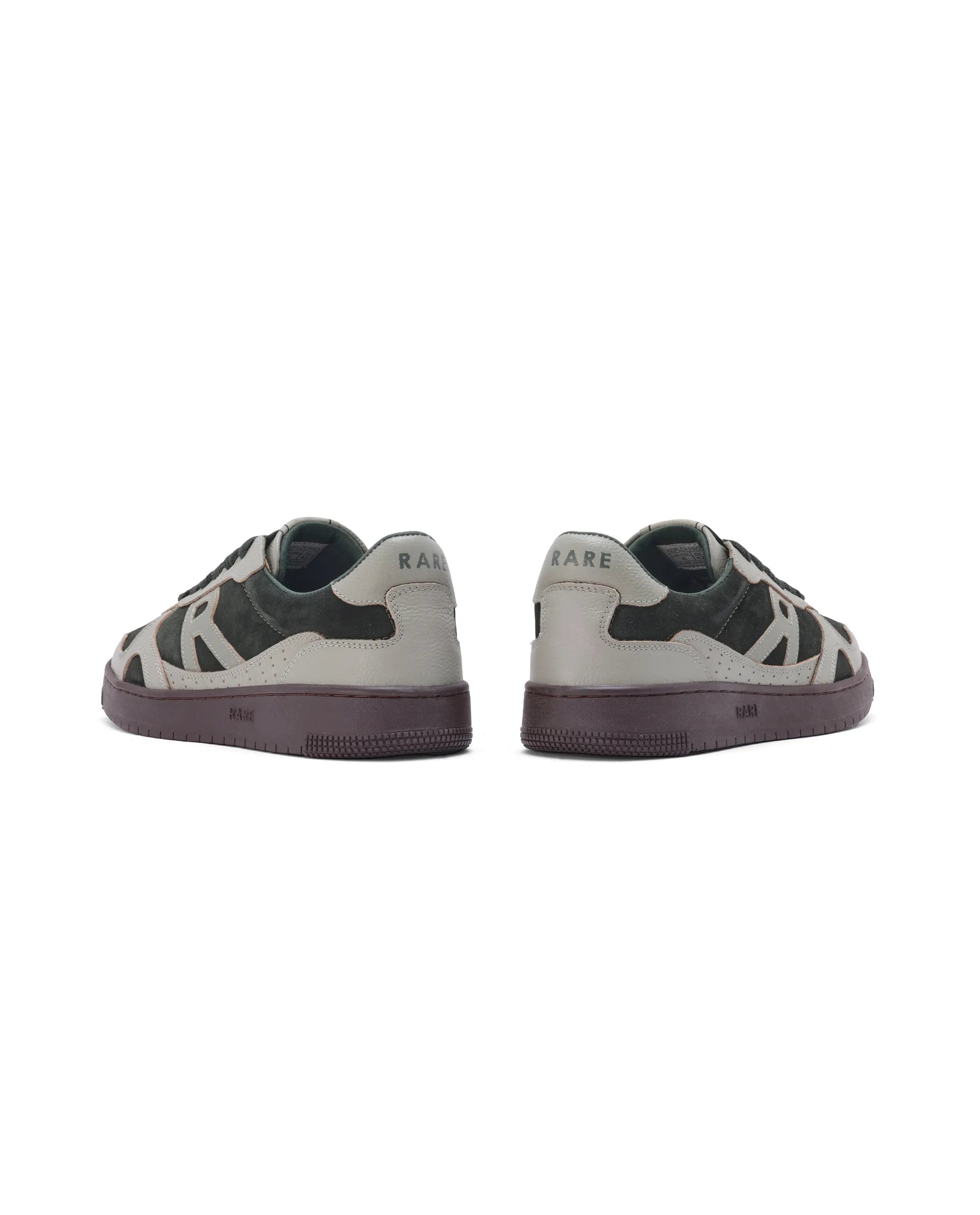 Rare Rabbit Men's Kepler Pro Dark Green Genuine Leather Low-top Lace-up Sneaker Shoes