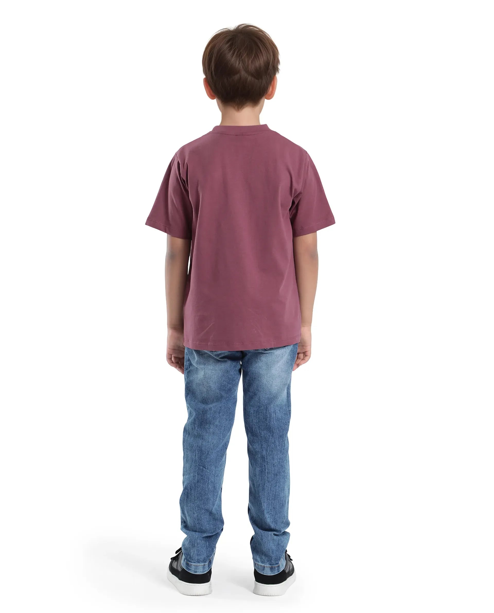 Rare Ones Kids Sira Light Blue Cotton Solid Button And Zip Closure Slim Fit Fit Jeans