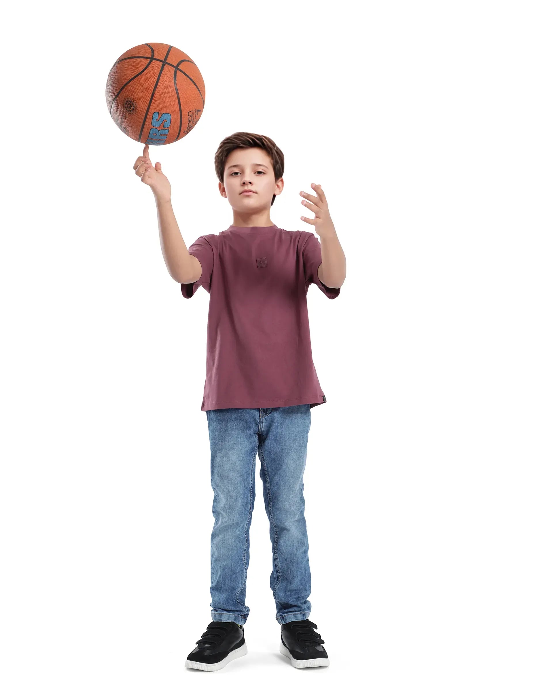 Rare Ones Kids Sira Light Blue Cotton Solid Button And Zip Closure Slim Fit Fit Jeans