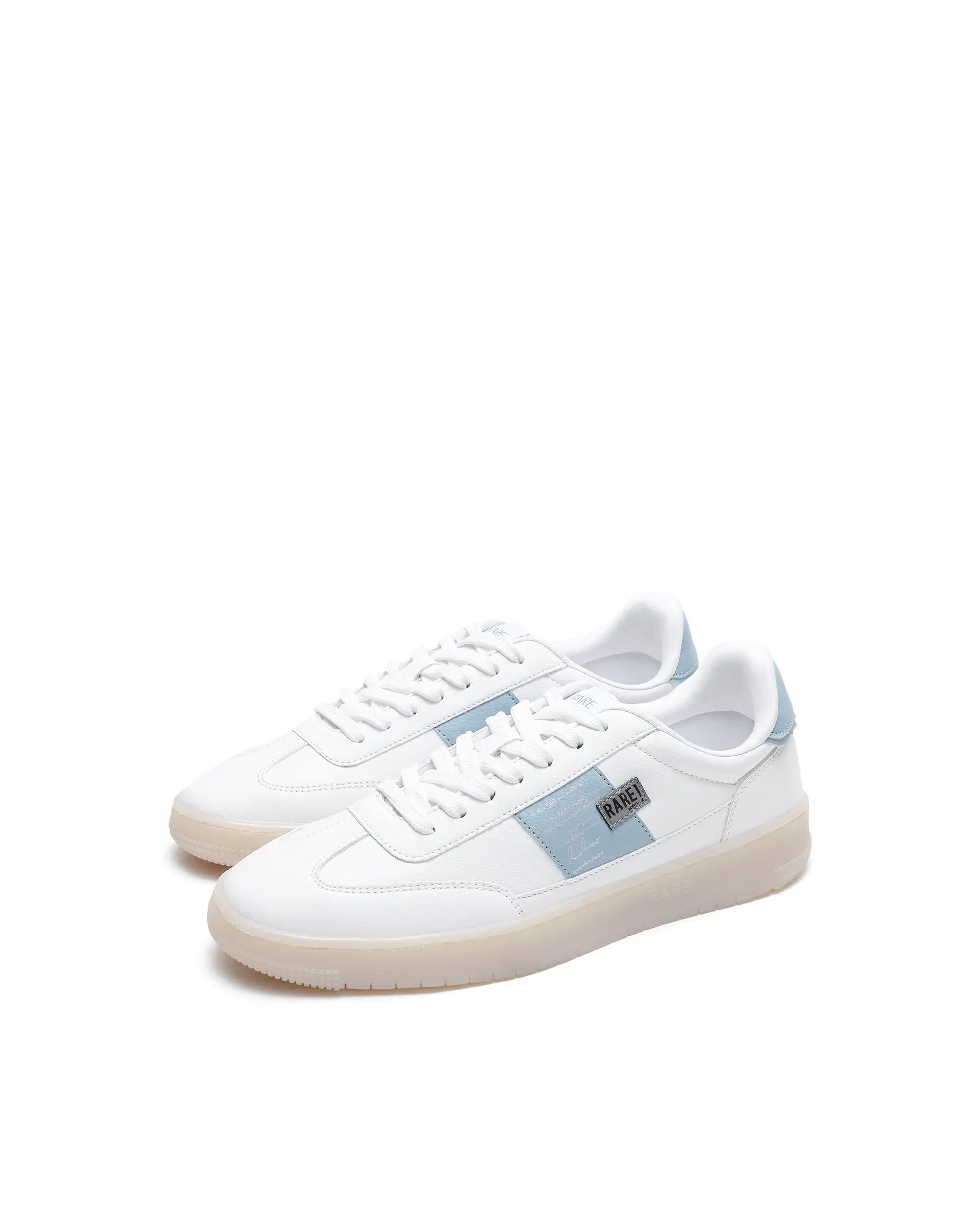 Rare Rabbit Men's Sirius 86 Blue Micro Leather Sneaker