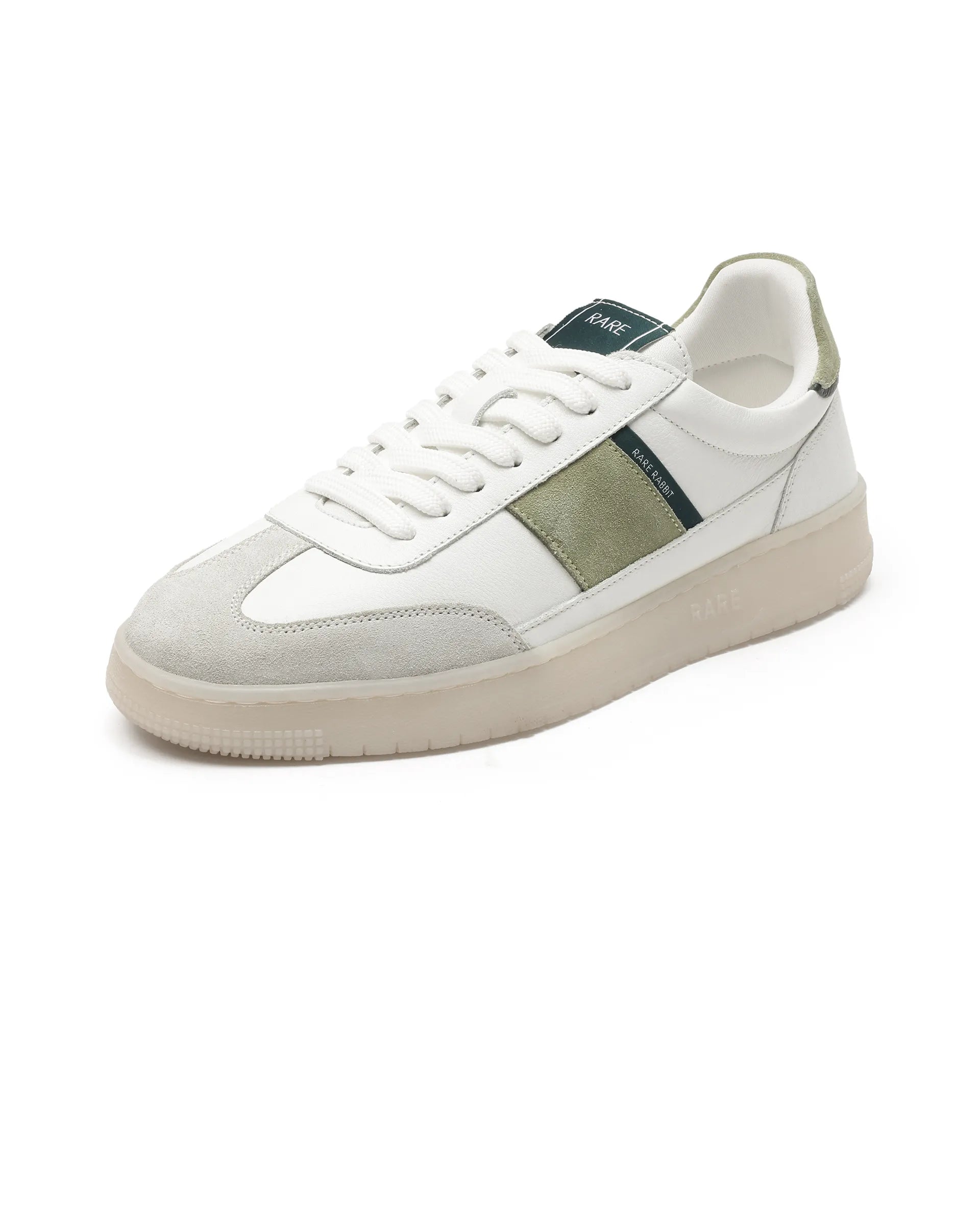 Rare Rabbit Men Sirius Sage Green Lace-Up Closure Shoes