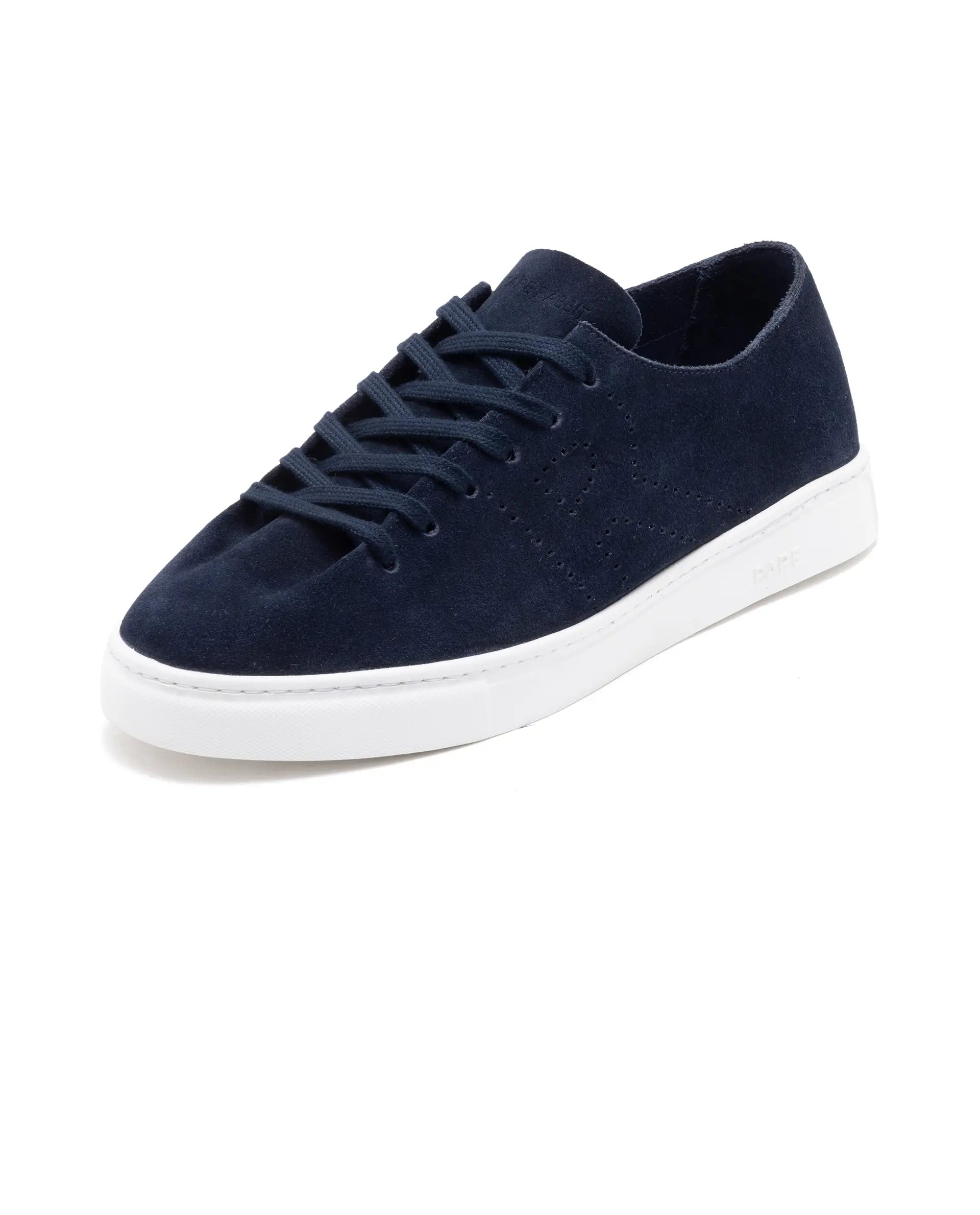 Rare Rabbit Men Skin Navy Suede Monotone Upper Low-Top Lace-Up Plain Shoes