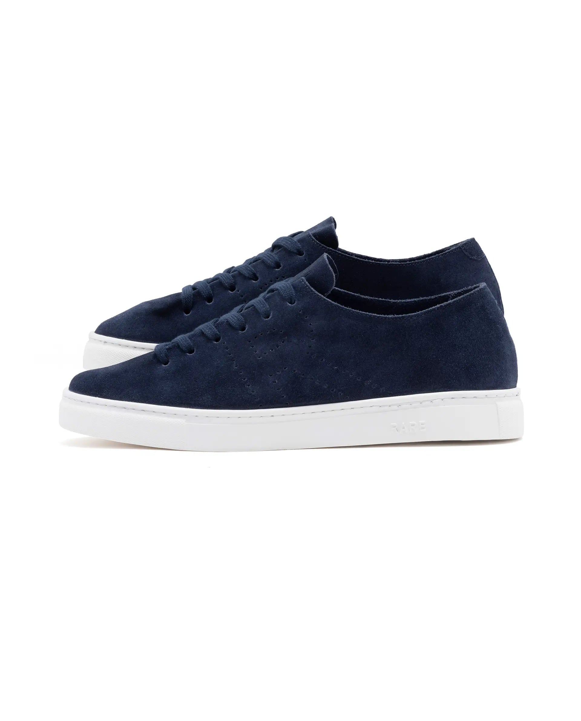 Rare Rabbit Men Skin Navy Suede Monotone Upper Low-Top Lace-Up Plain Shoes