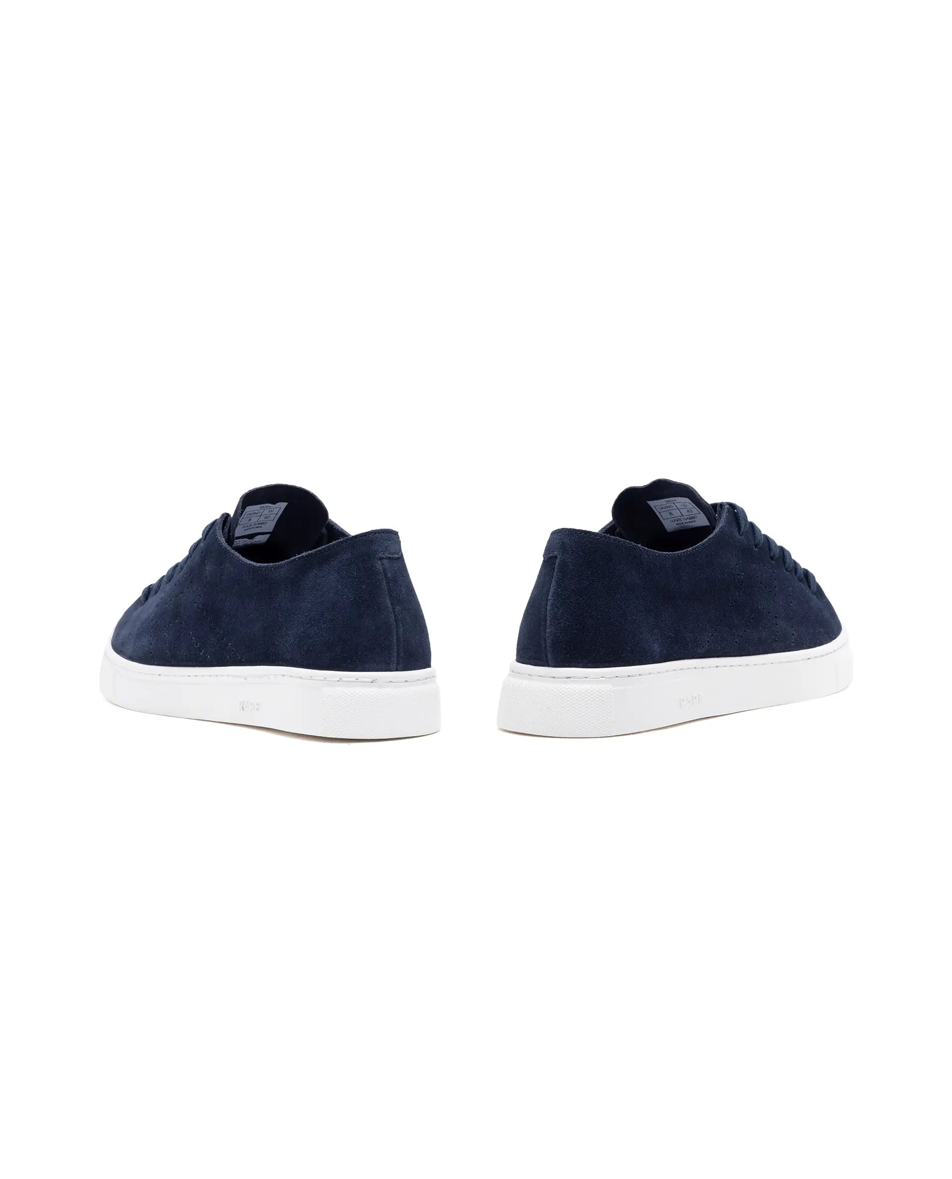 Rare Rabbit Men Skin Navy Suede Monotone Upper Low-Top Lace-Up Plain Shoes