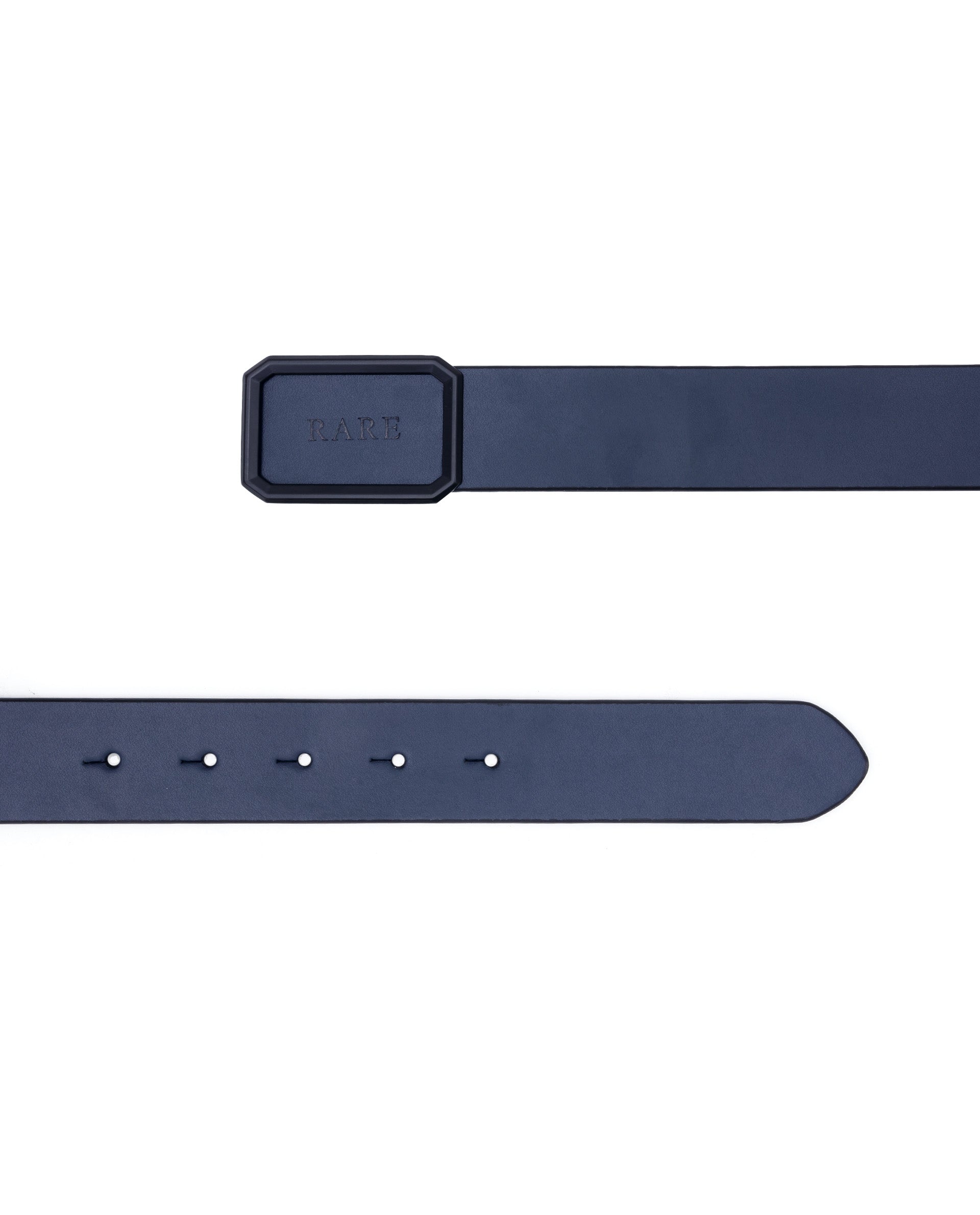 Rare Rabbit Men's Snape Blue Genuine Leather Non-Reversible Smooth Grain Belt