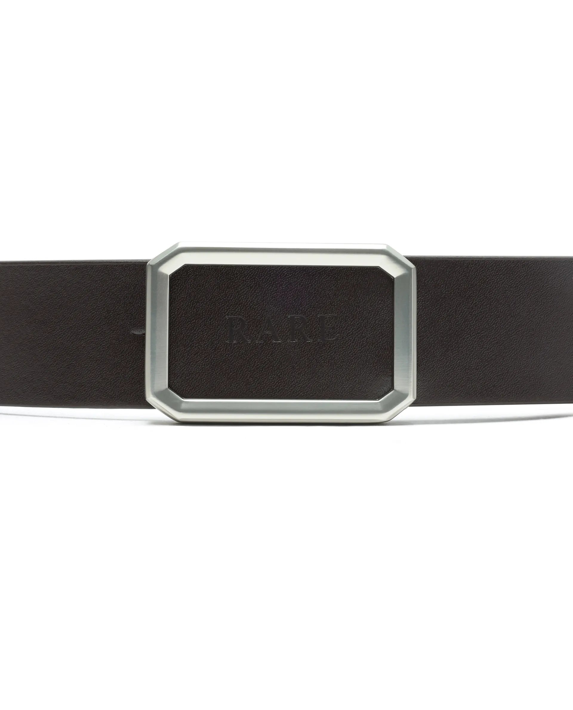 Rare Rabbit Men's Snape Brown Non Reversible Belt