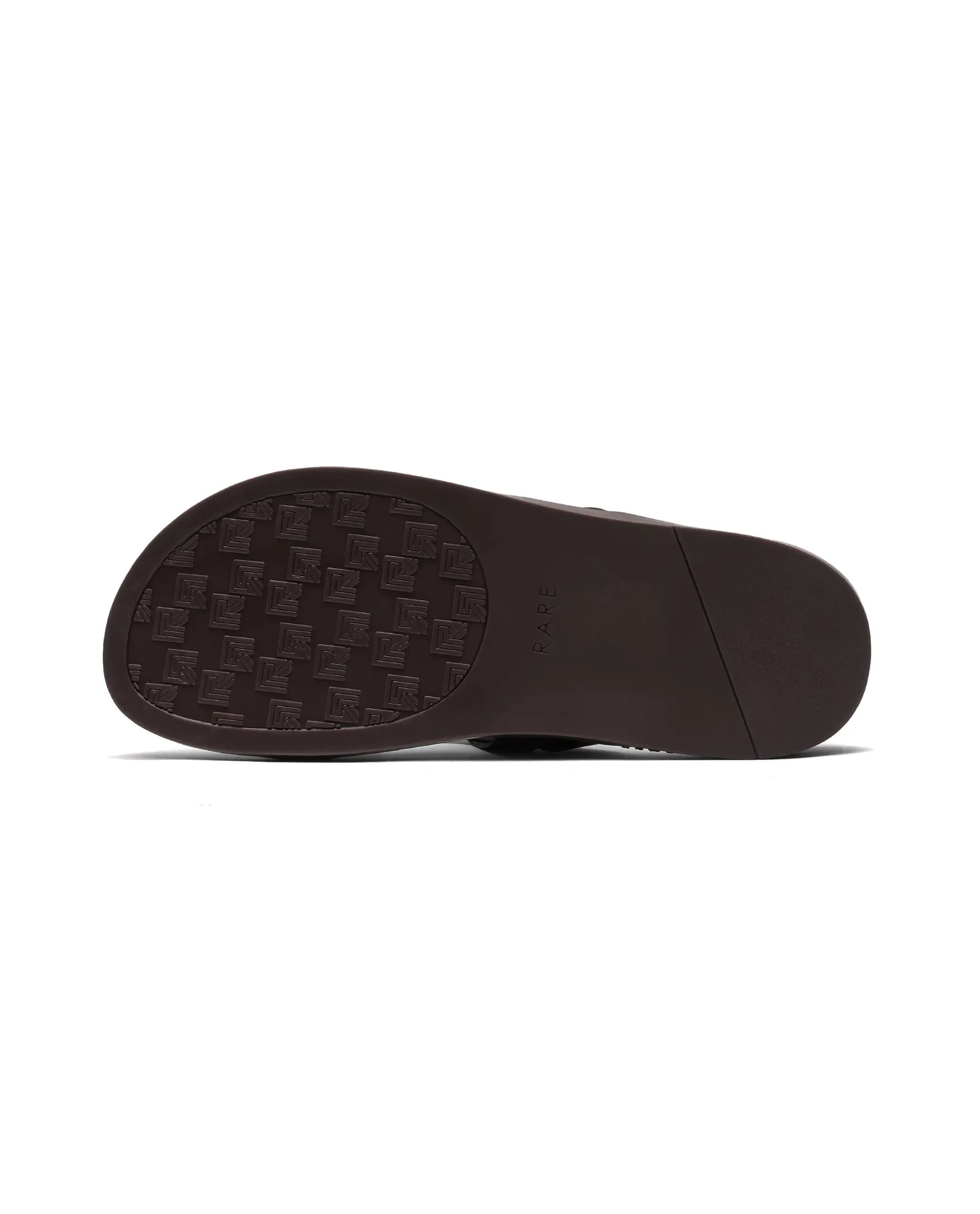 Rare Rabbit Men Soho Dark Coffee Slip-On Closure Sandal