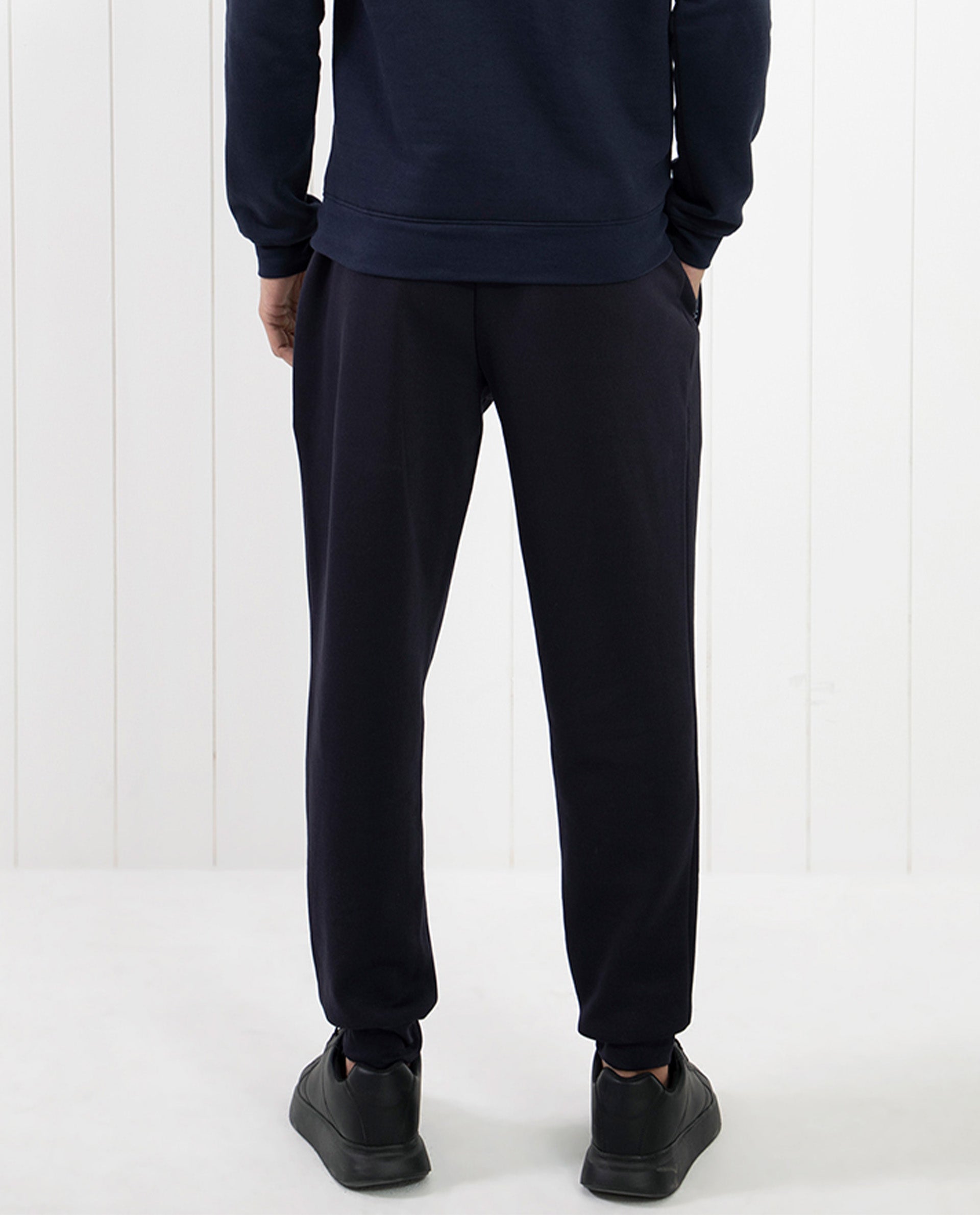 Rare Rabbit Men's Saho Navy Mid-Rise Trackpant