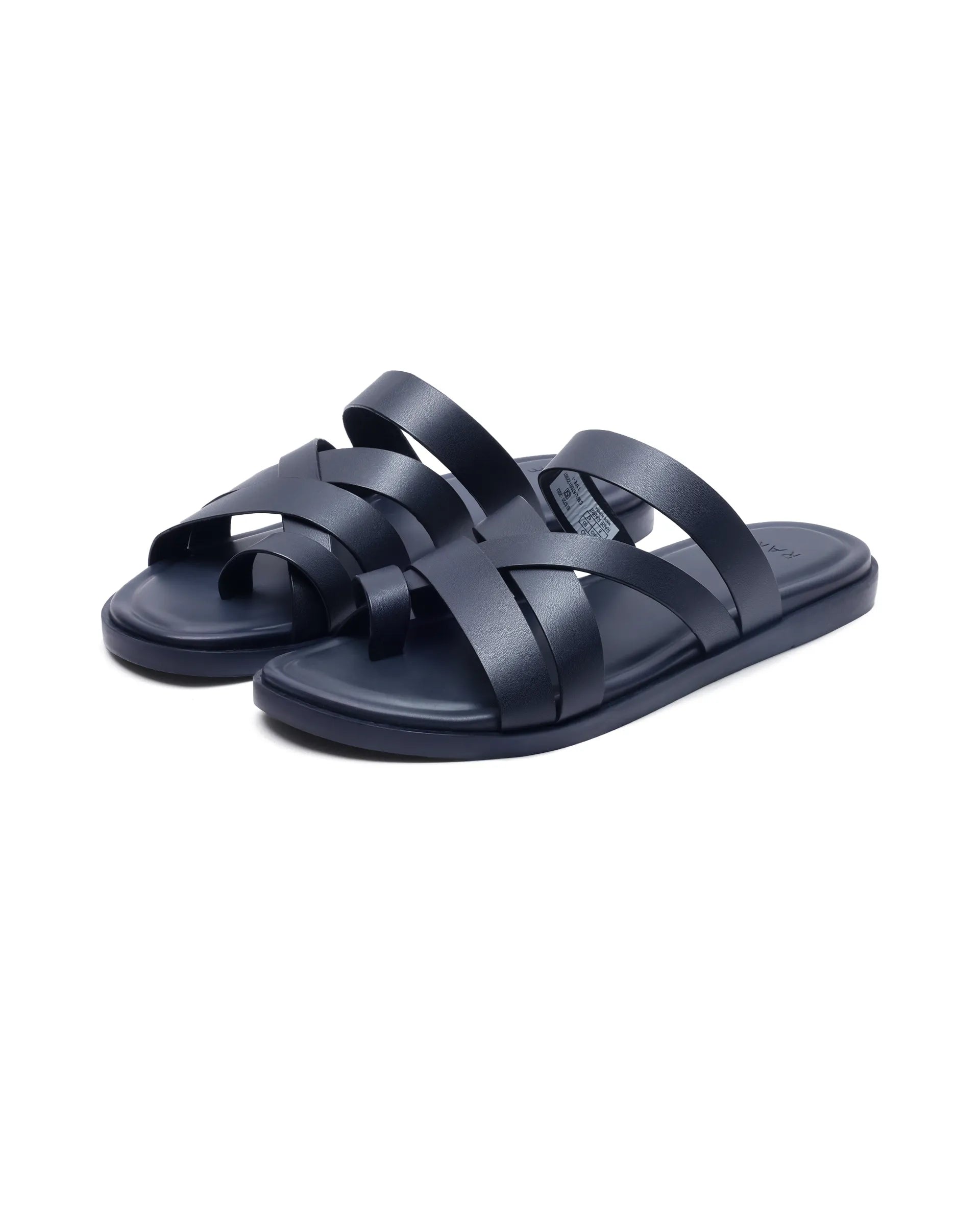 Rare Rabbit Men Soho Navy Slip-On Closure Sandal