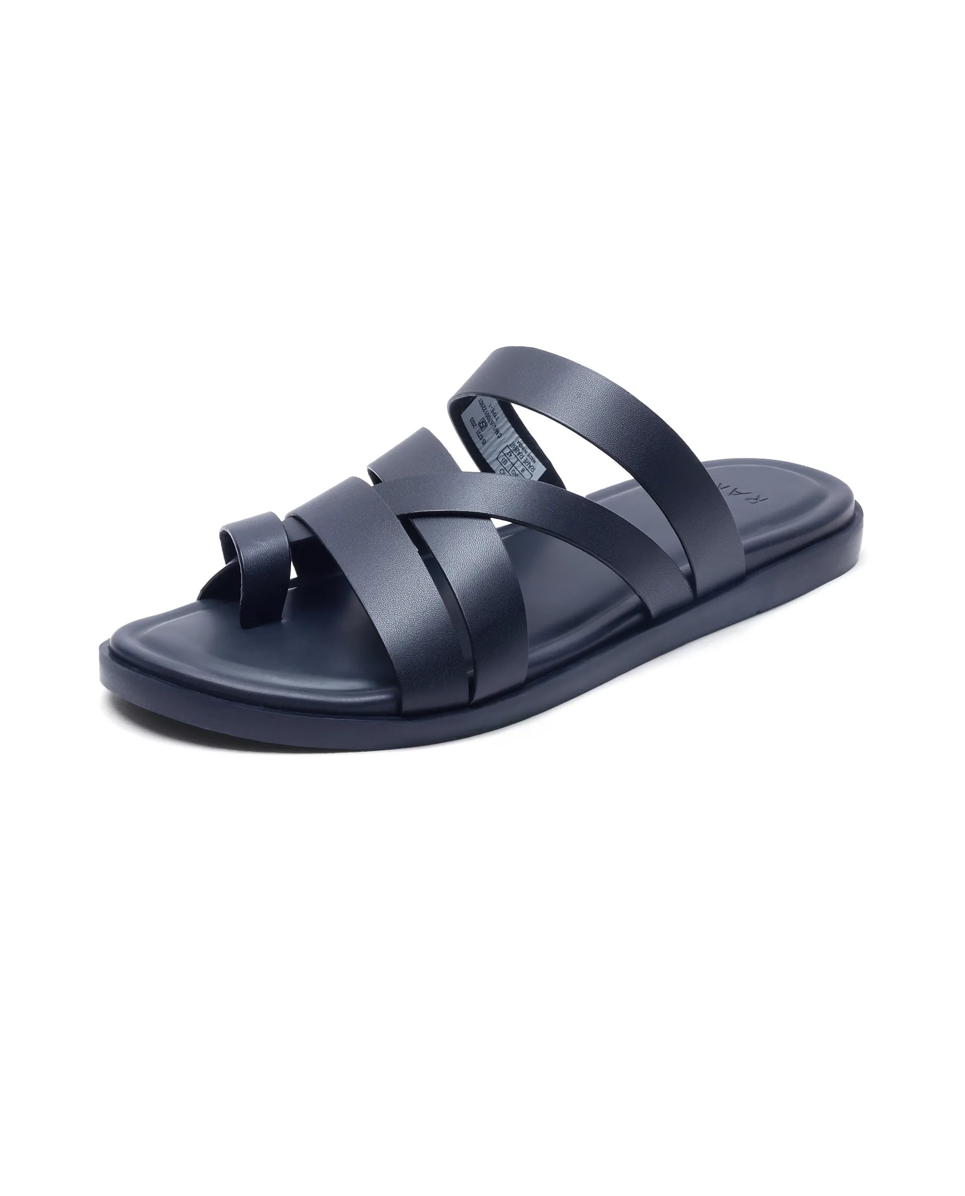 Rare Rabbit Men Soho Navy Slip-On Closure Sandal