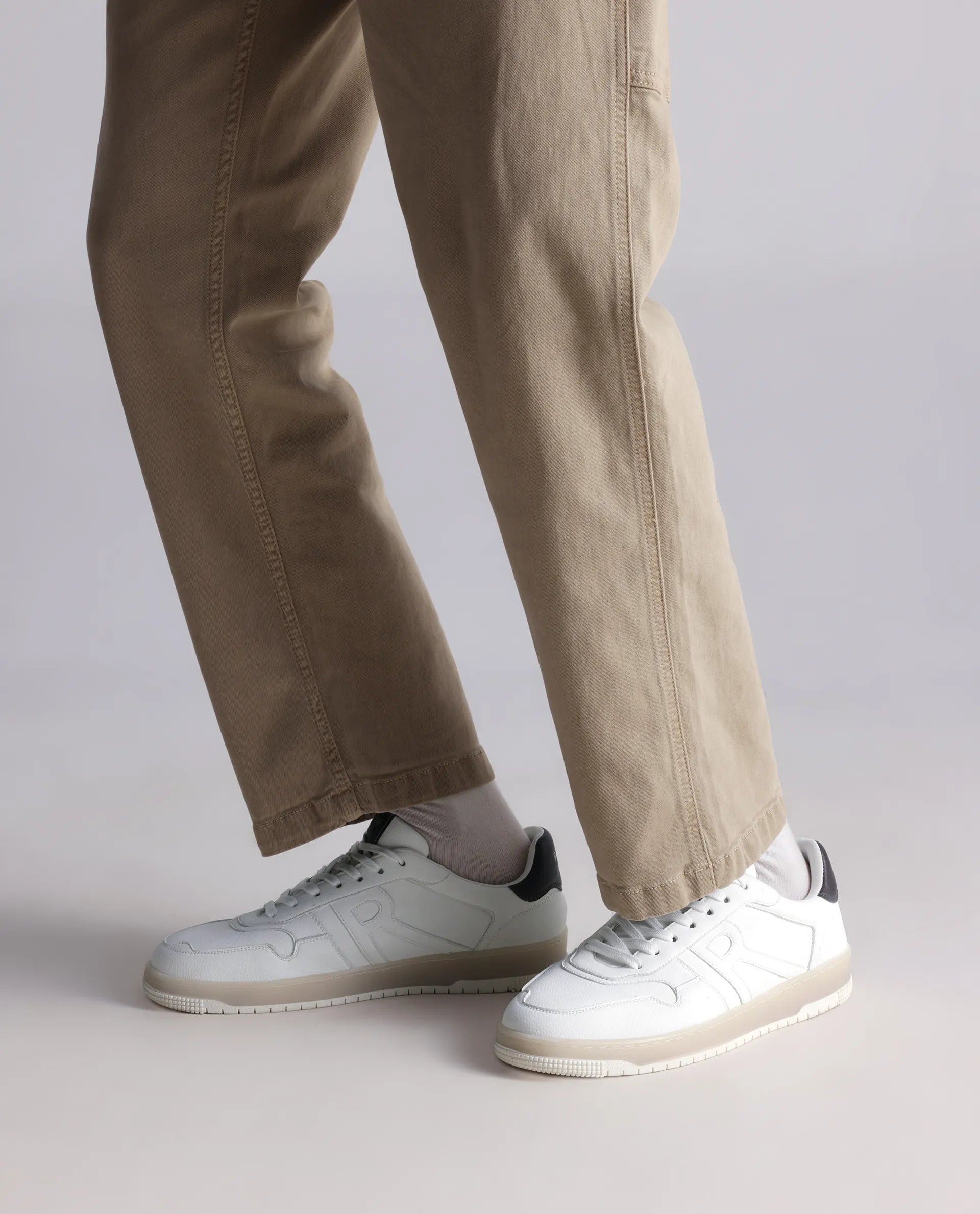 Rare Rabbit Men's Solara Dark Coffee Brown Micro Fiber Lace-Up Closure Sneaker