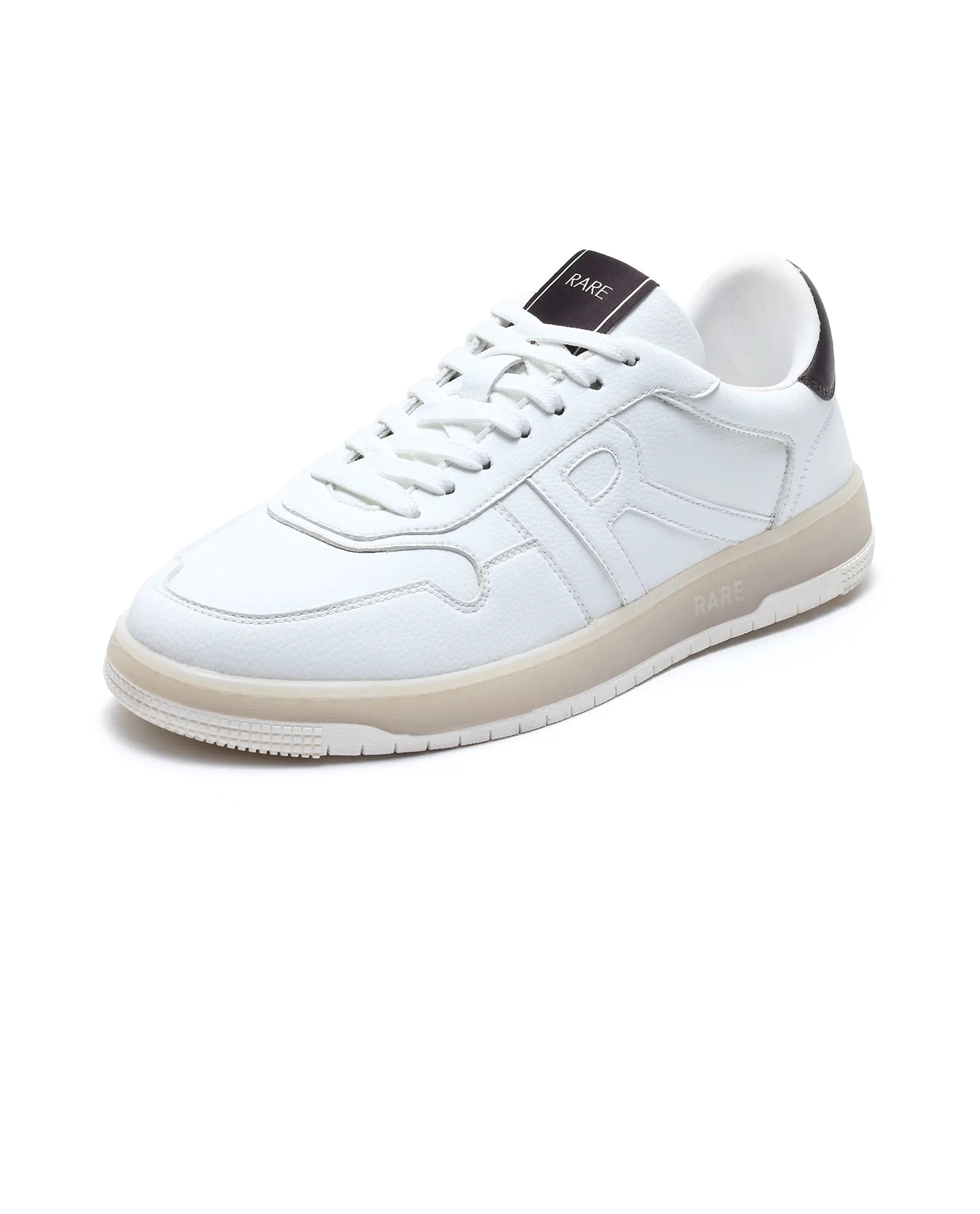 Rare Rabbit Men's Solara Dark Coffee Brown Micro Fiber Lace-Up Closure Sneaker