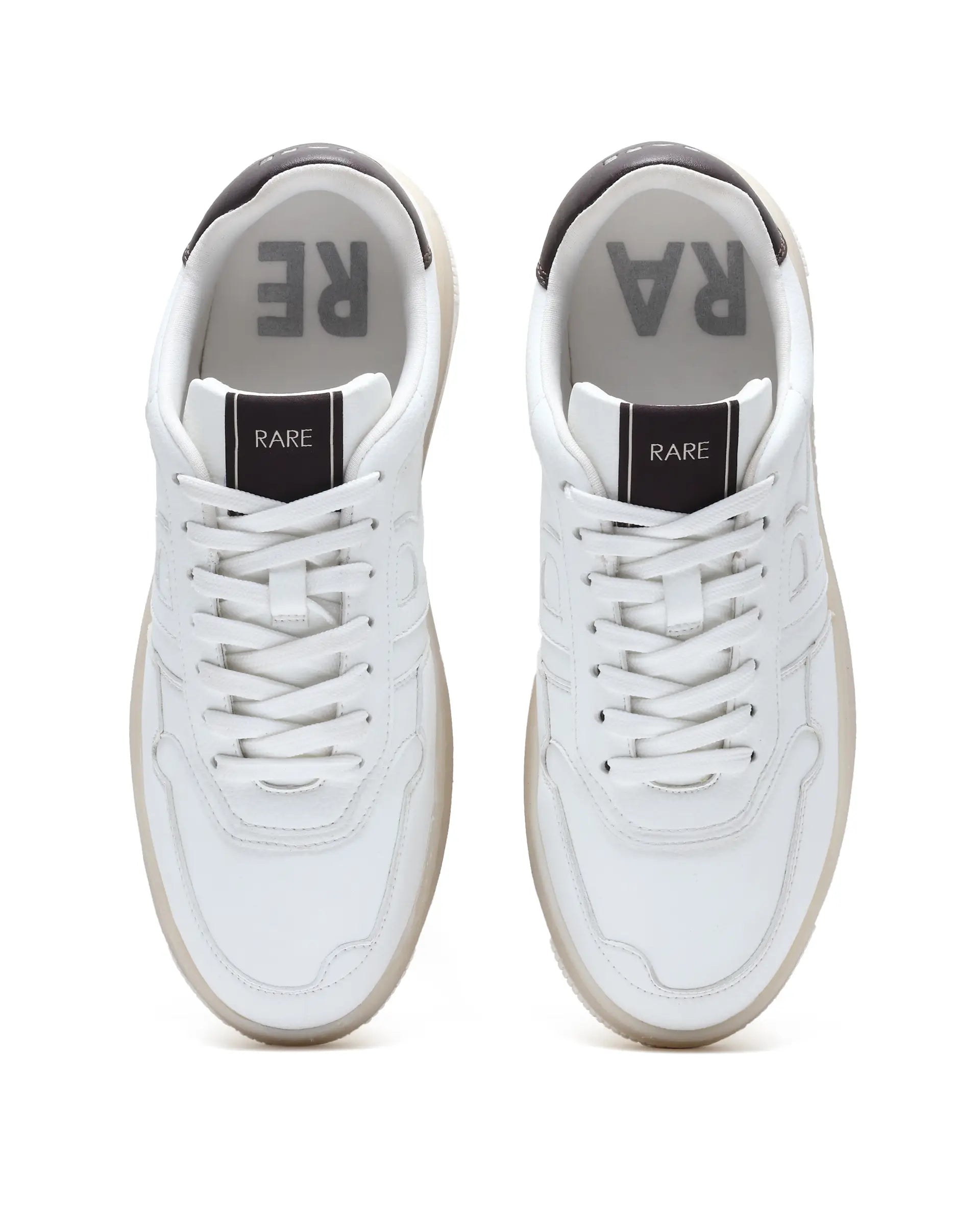 Rare Rabbit Men's Solara Dark Coffee Brown Micro Fiber Lace-Up Closure Sneaker