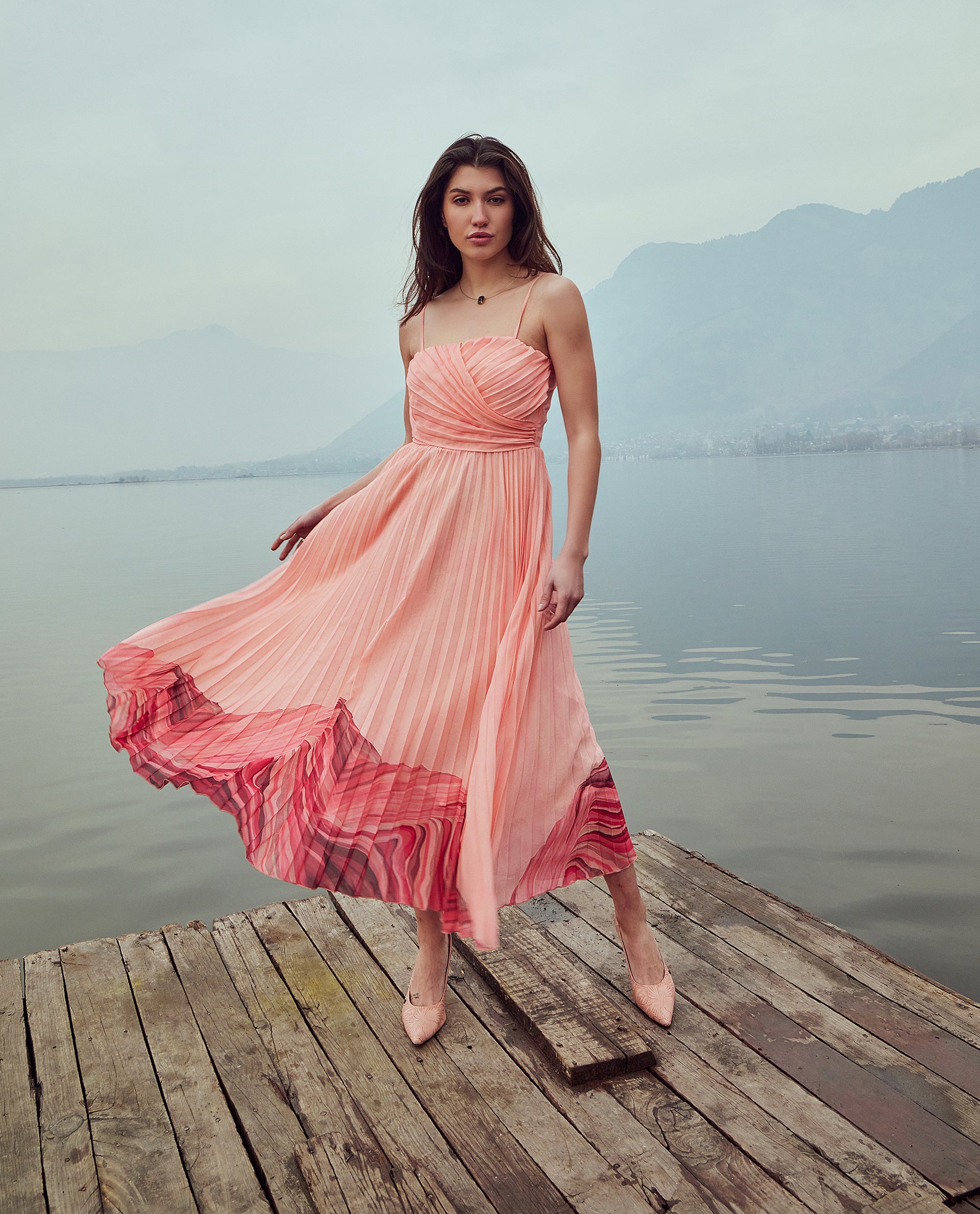 Rareism Women's Somhey Pink Polyester Shoulder Strap Plain Shoulder St