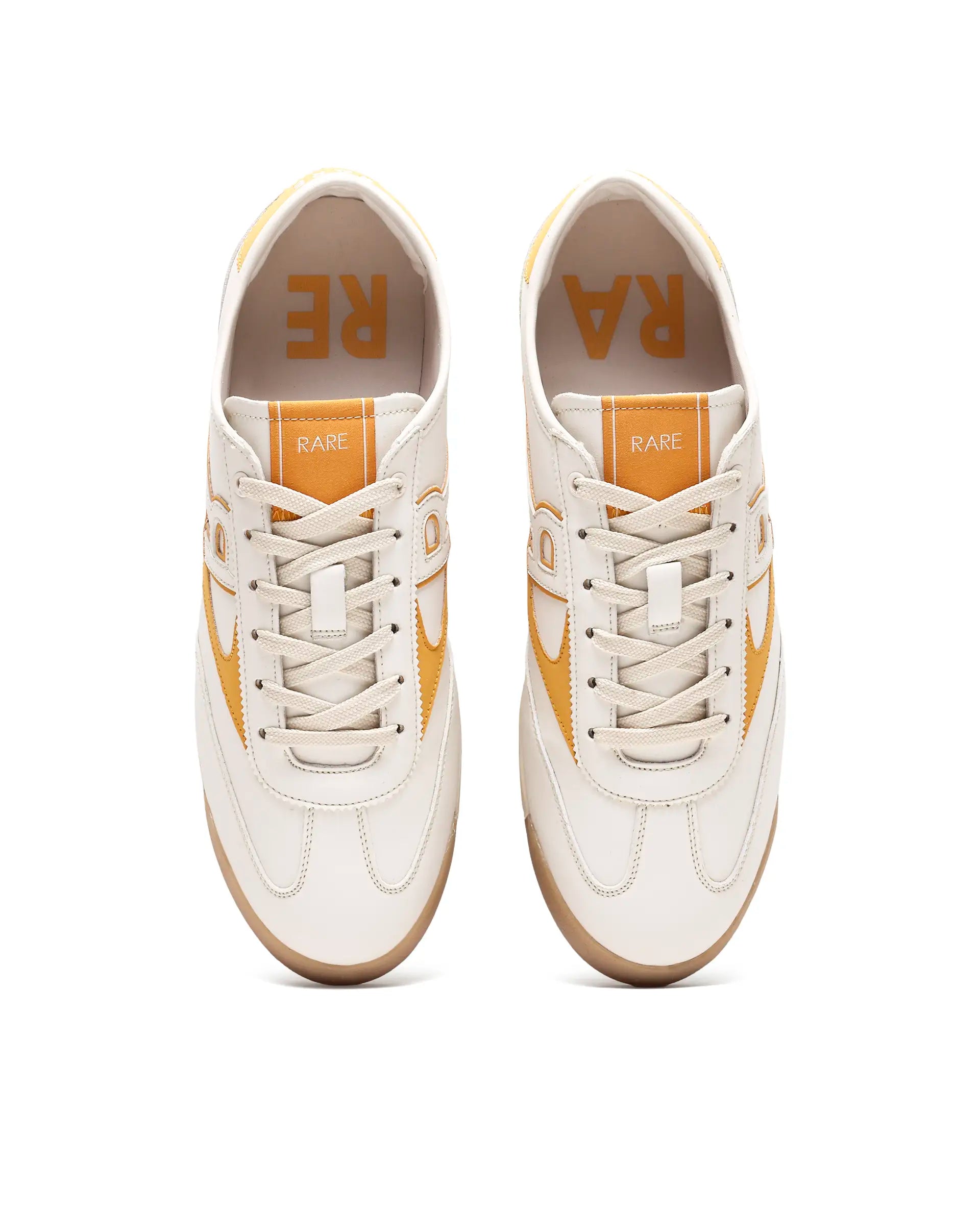 Rare Rabbit Men's Sozo Beige Micro Fiber Leather Sneaker
