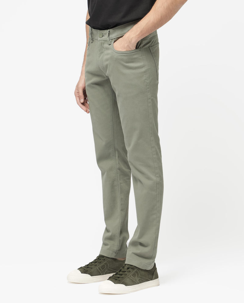 Rare Rabbit Men's Spoke -24 Pastel Green Cotton Linen Solid Trousers