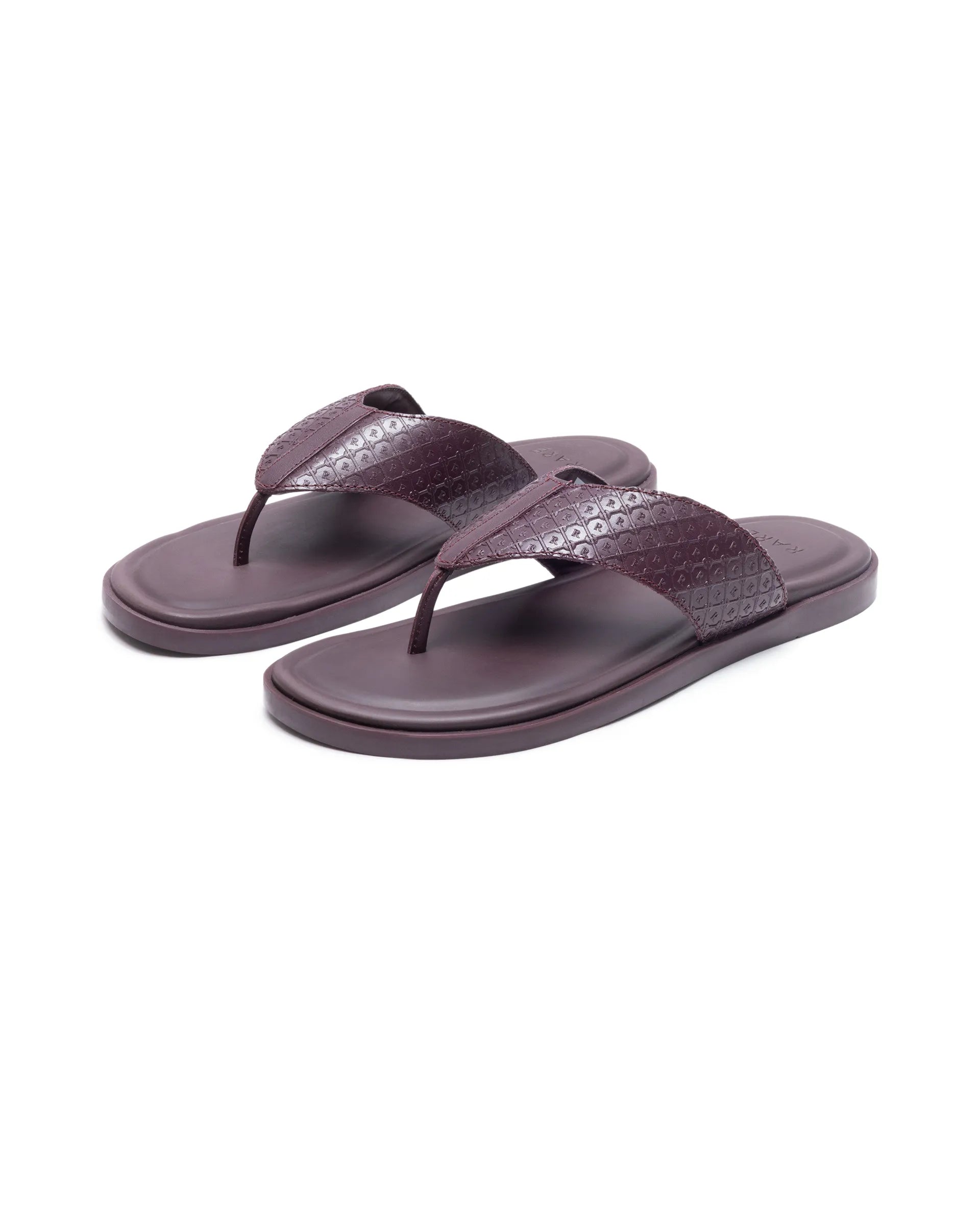 Rare Rabbit Men's Starry Bordo Slip-On Closure Sandal