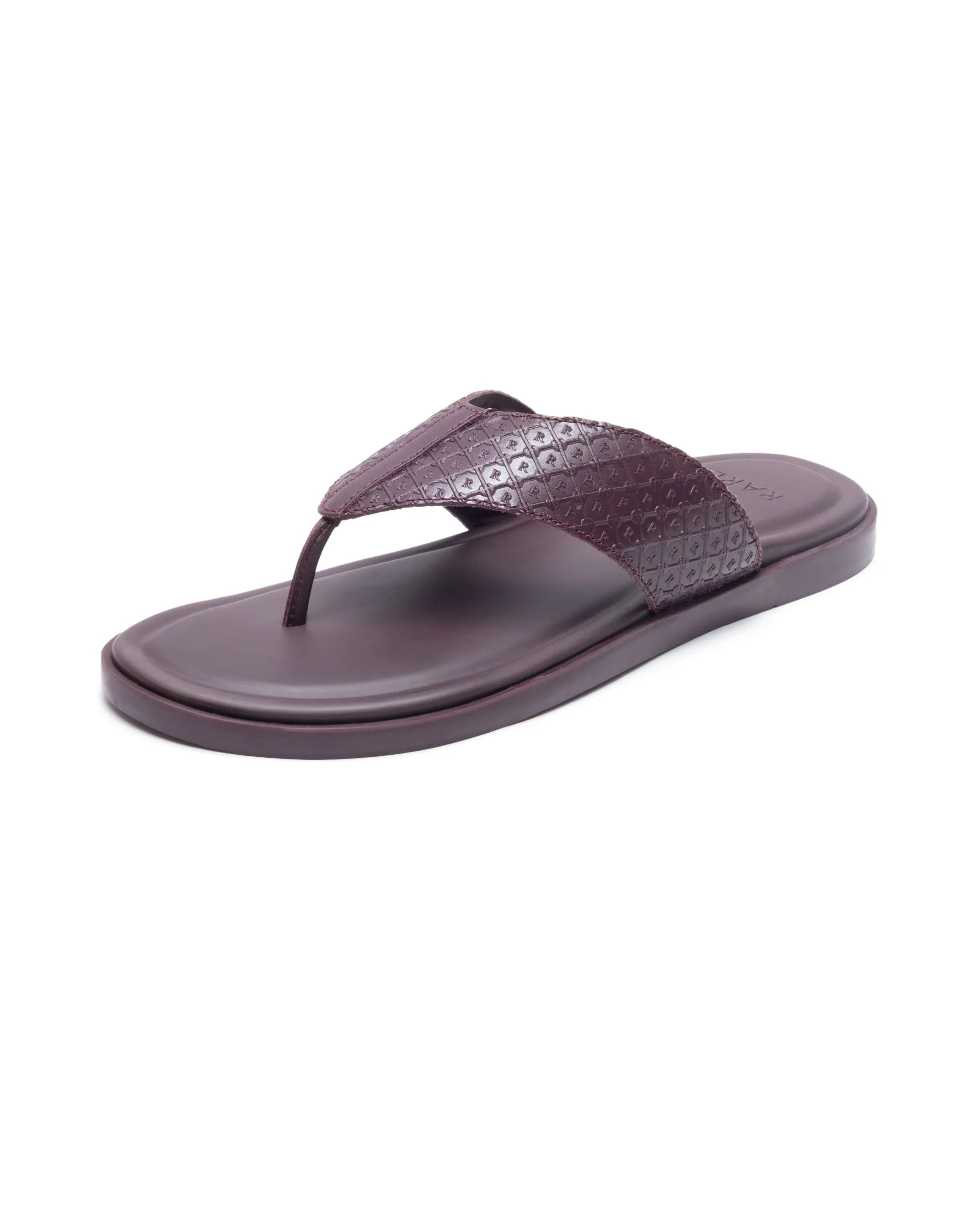 Rare Rabbit Men's Starry Bordo Slip-On Closure Sandal