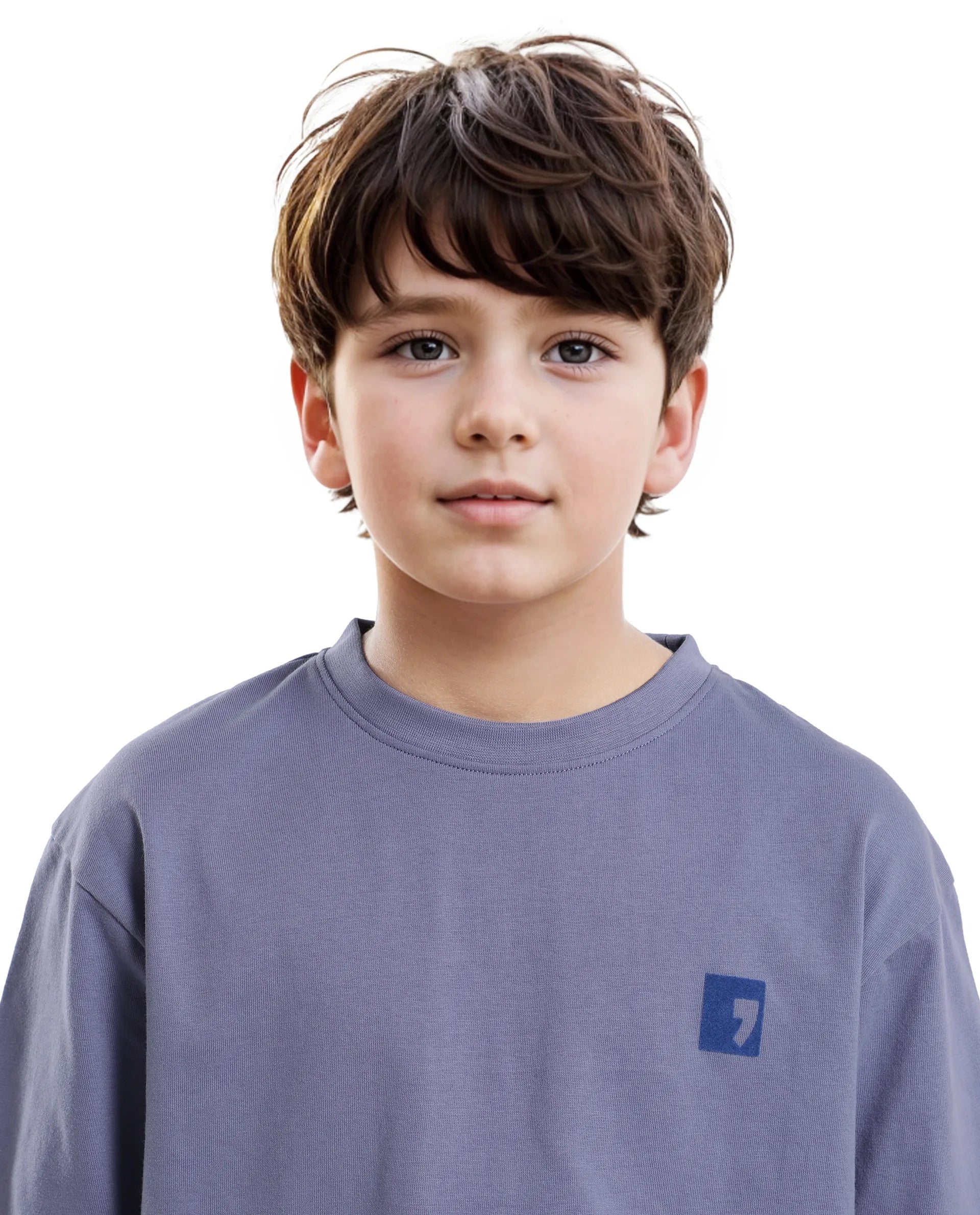 Rare Ones Kids Sudo Light Purple Cotton Graphic Printed Slip-On Oversized Fit T-Shirt