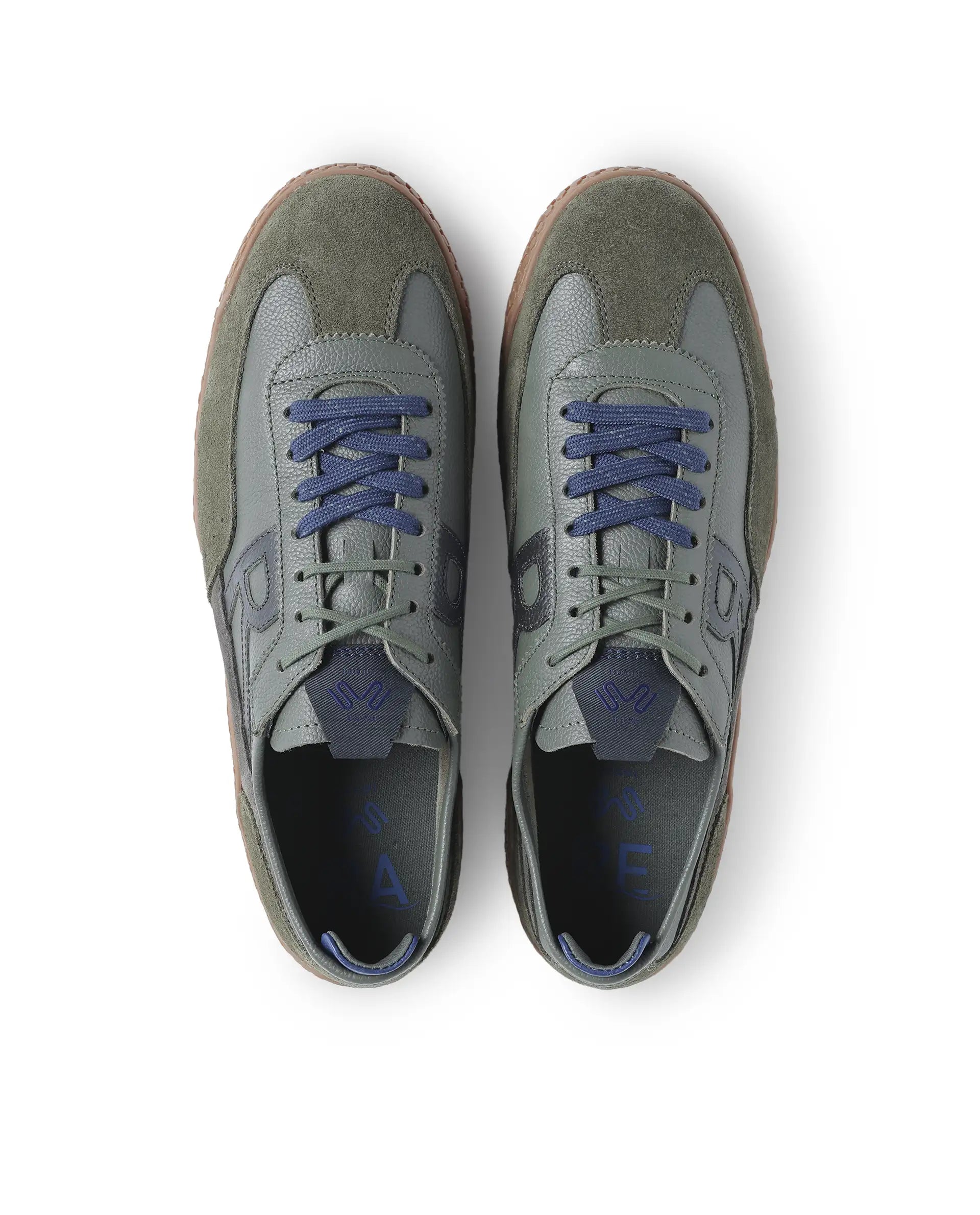 Rarez Men's Sugoi Membo Primary Army Green Leather Regular Sneaker