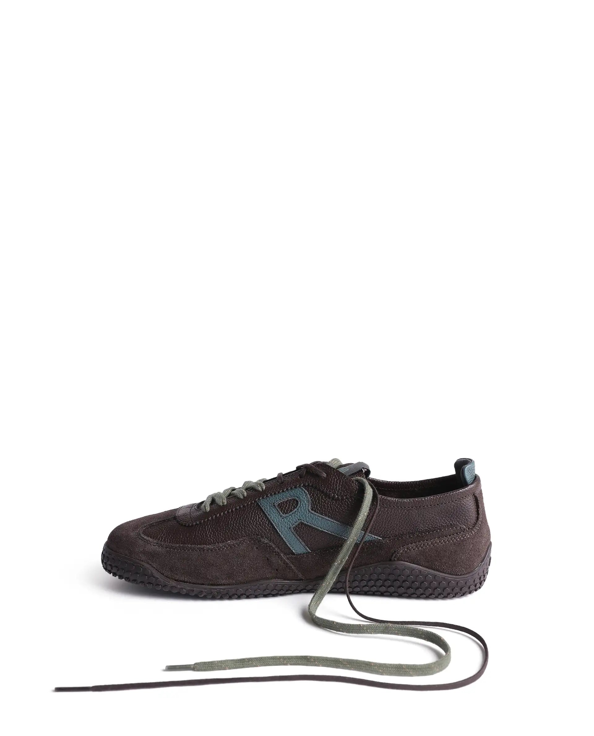 Rarez Men's Sugoi Membo Dark Coffee Leather Regular Sneaker