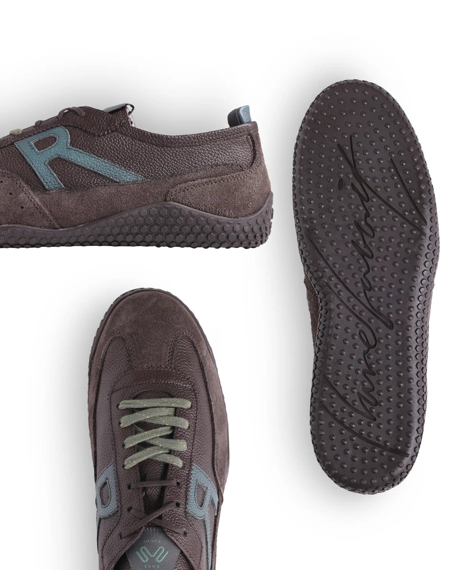 Rarez Men's Sugoi Membo Dark Coffee Leather Regular Sneaker
