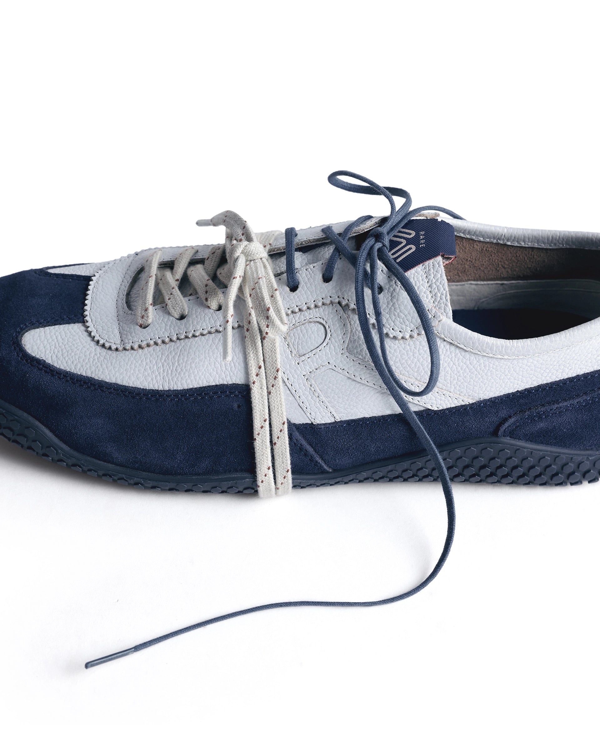 Rarez Men's Sugoi Membo Dark Blue Leather Regular Sneaker