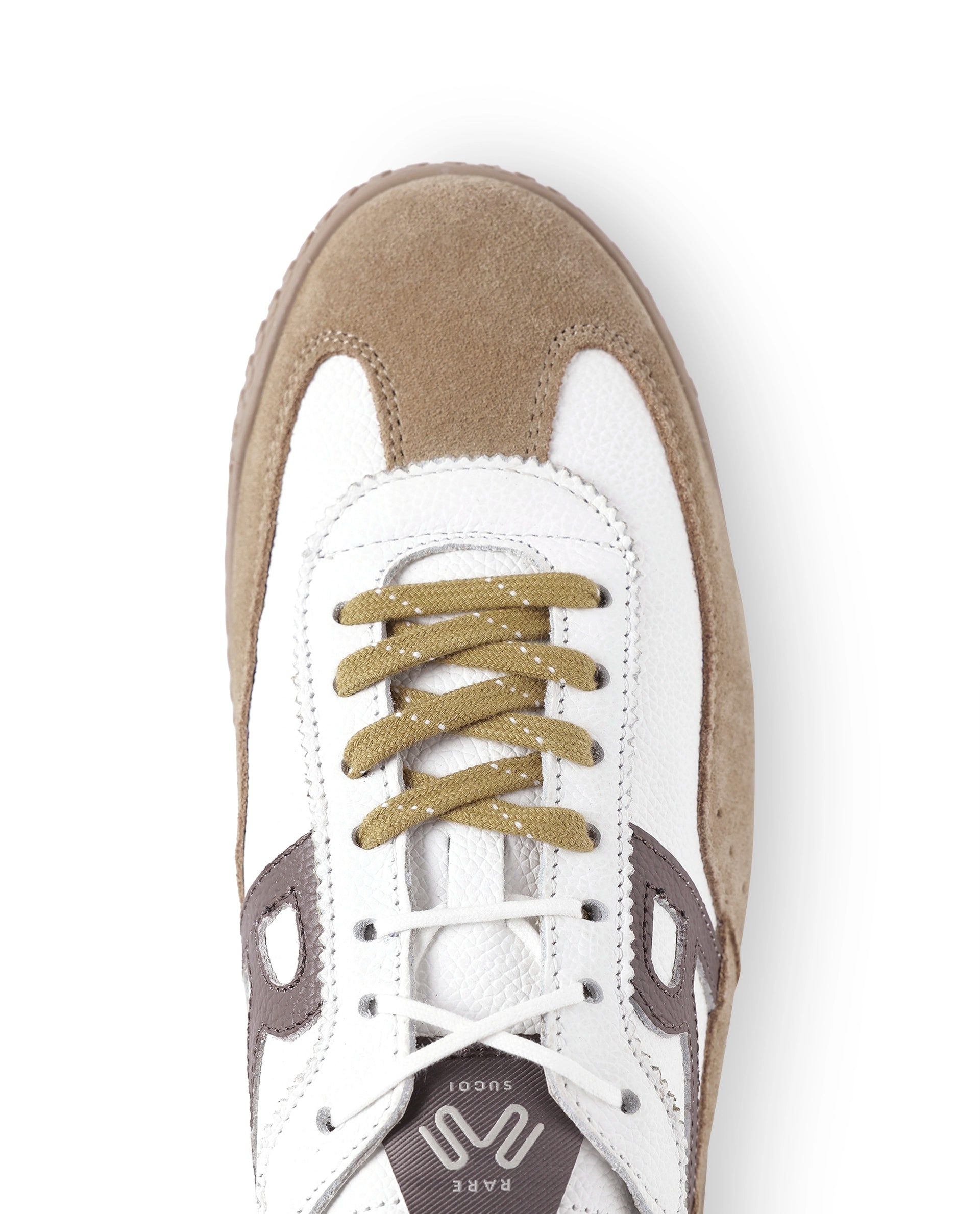 Rarez Men's Sugoi Membo Primary Khaki Leather Regular Sneaker
