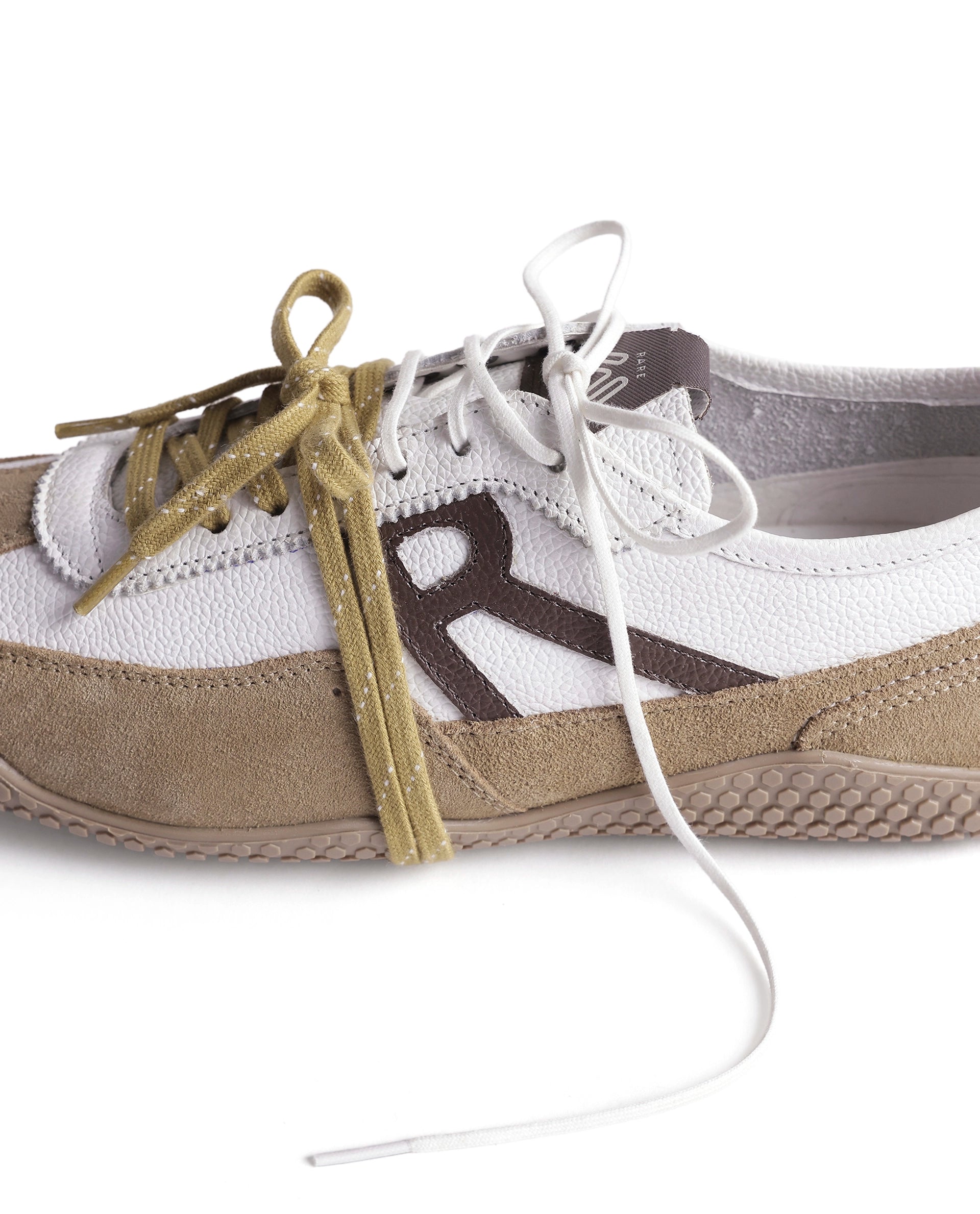 Rarez Men's Sugoi Membo Primary Khaki Leather Regular Sneaker