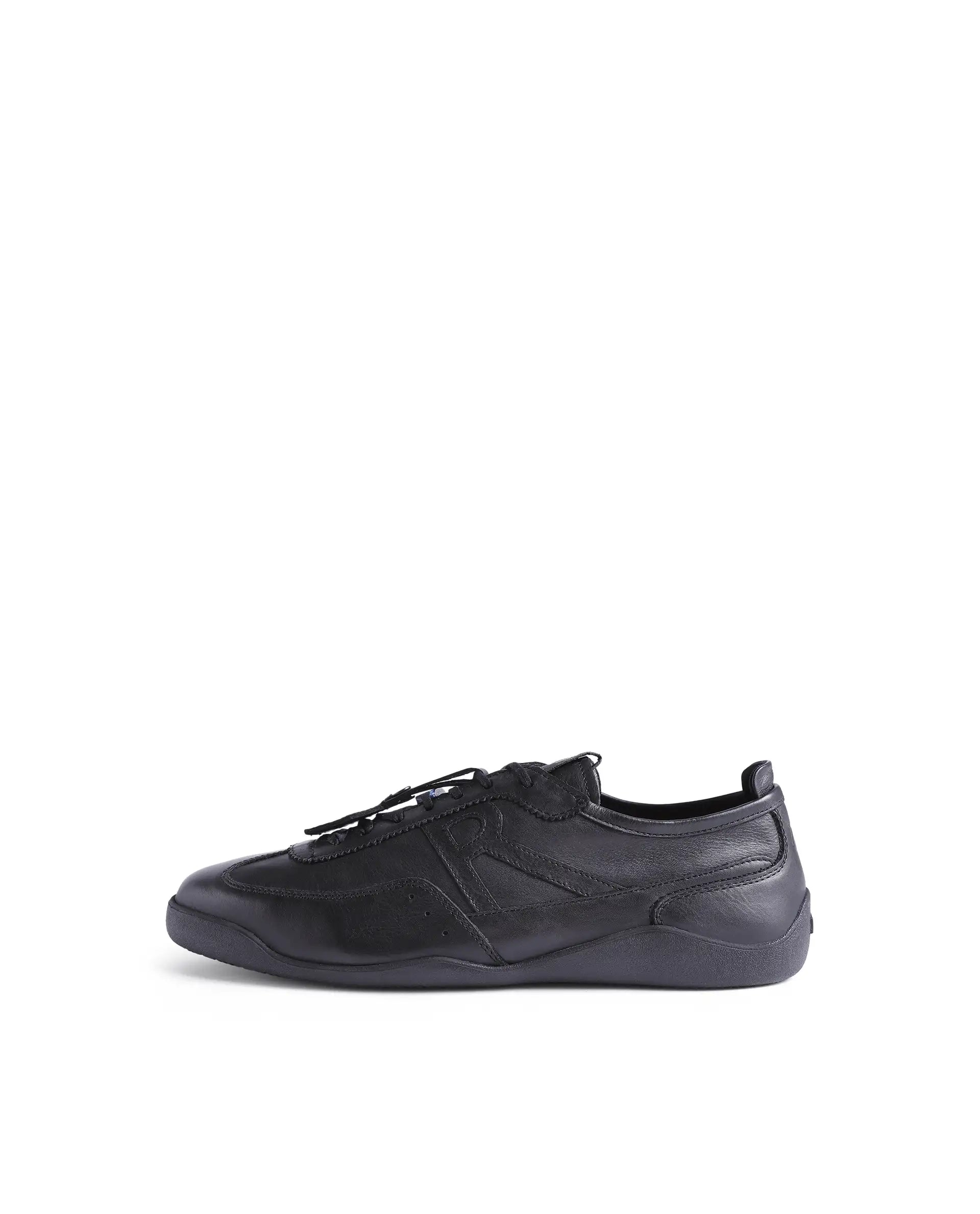 Rarez Men's Sugoi Still Primary Black Leather Regular RESERVE ZERO Sneaker